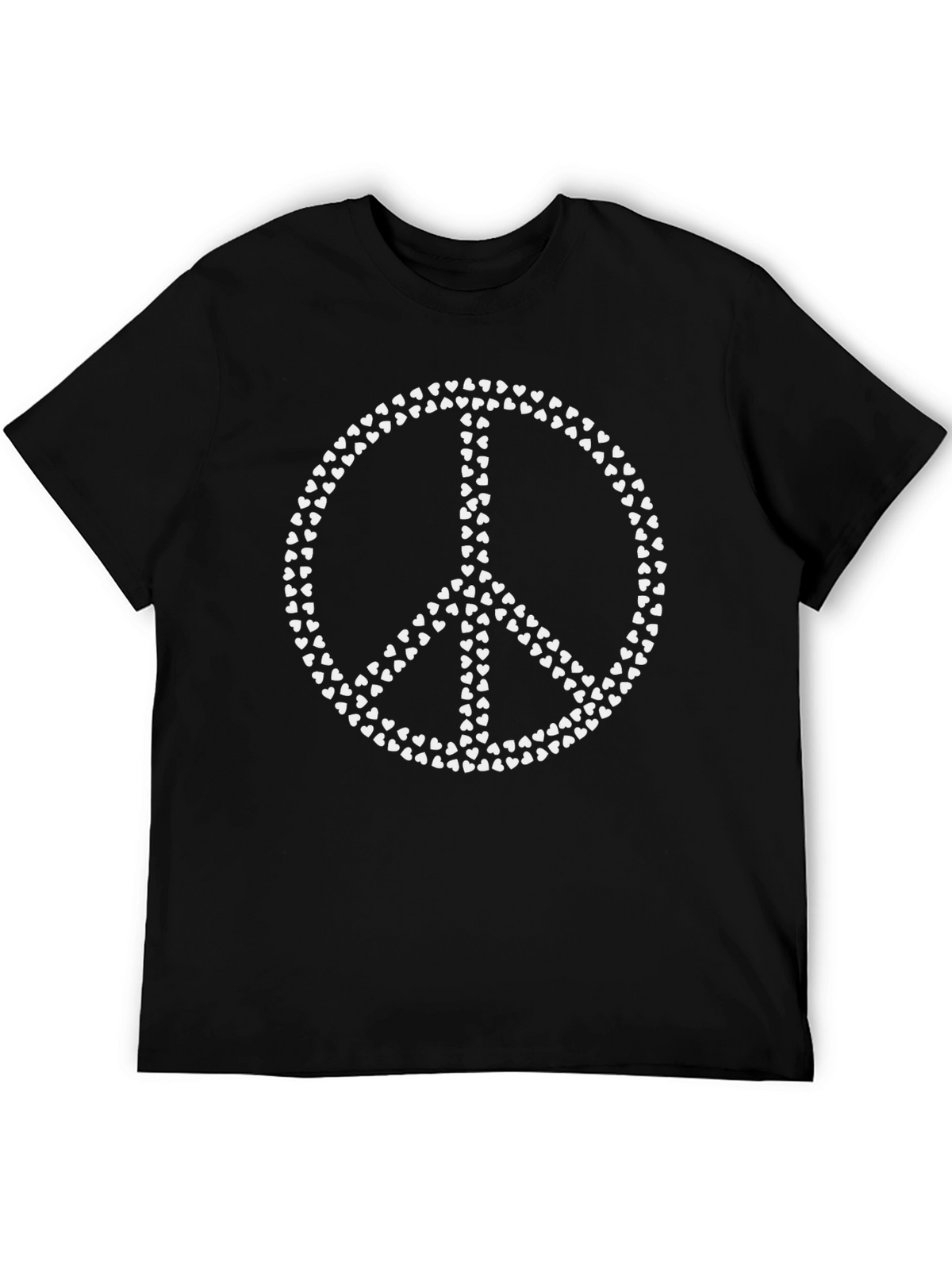 Heart Peace Sign Black T-Shirt