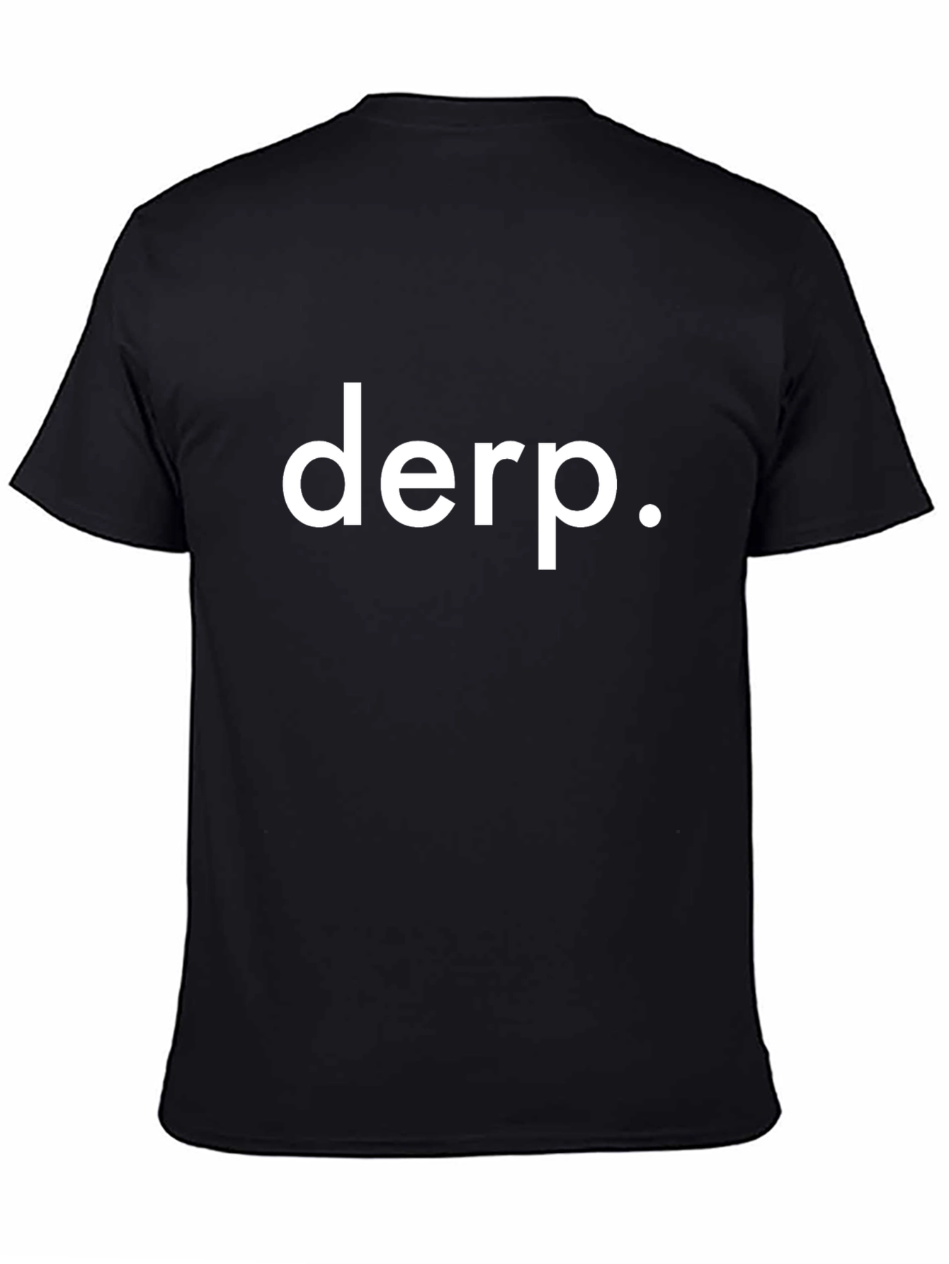 Derp Graphic T-Shirt - Black Crew Neck Tee