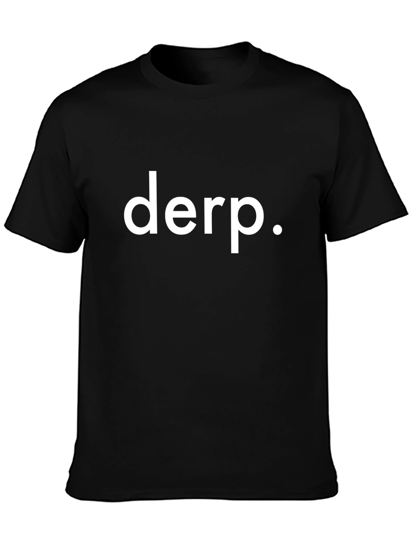 Derp Graphic T-Shirt - Black Crew Neck Tee