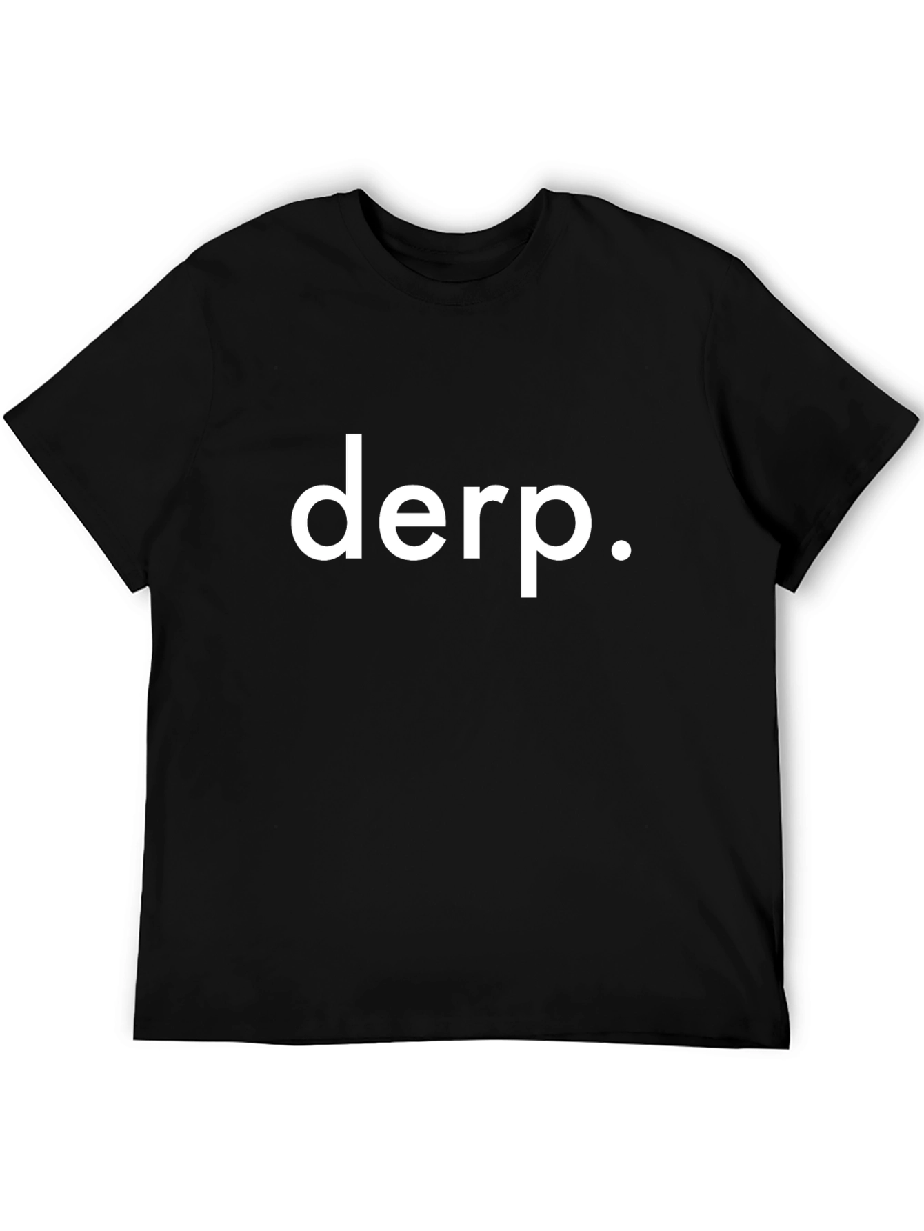 Derp Graphic T-Shirt - Black Crew Neck Tee