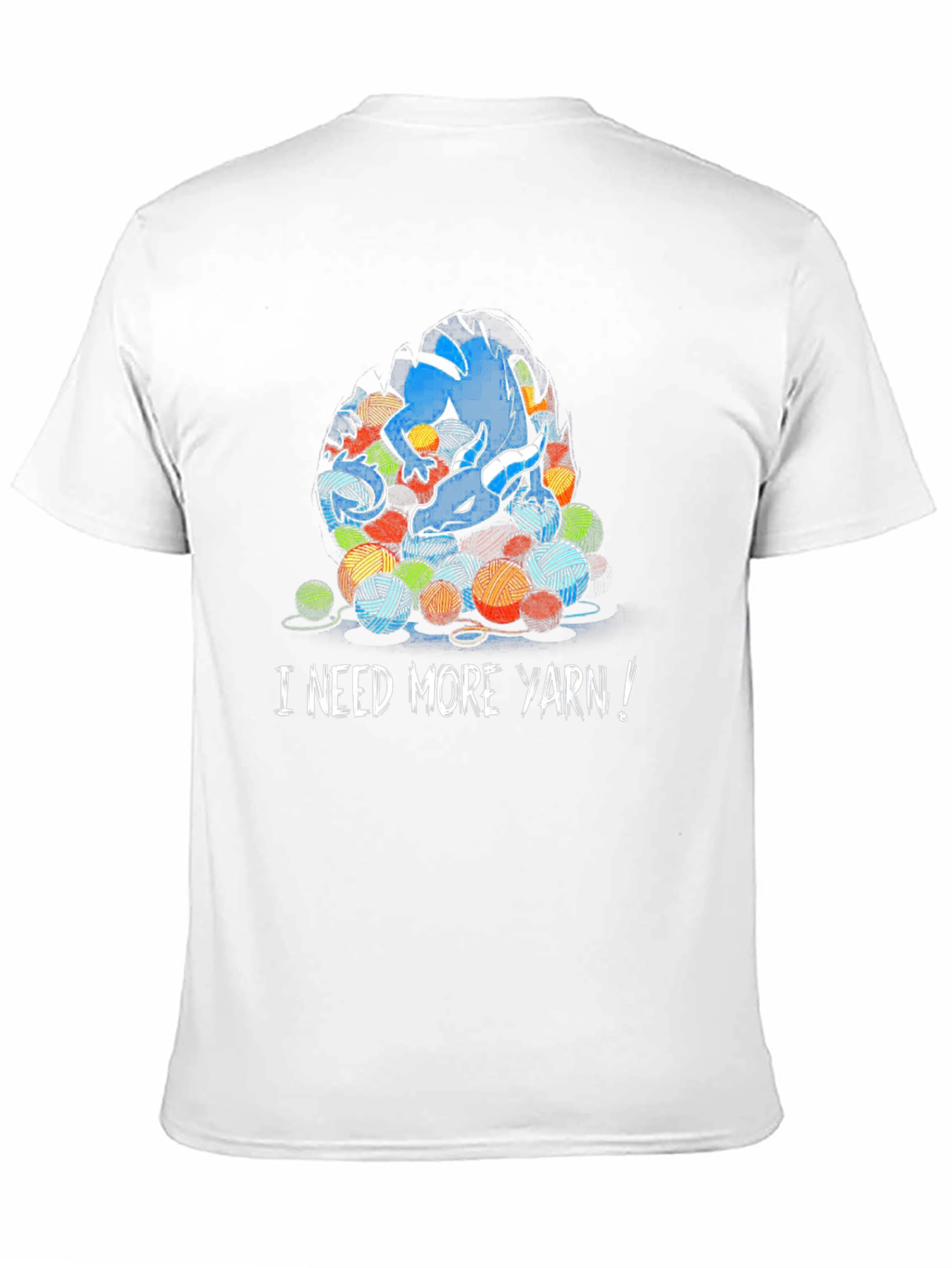Dragon and Yarn Balls Graphic T-Shirt