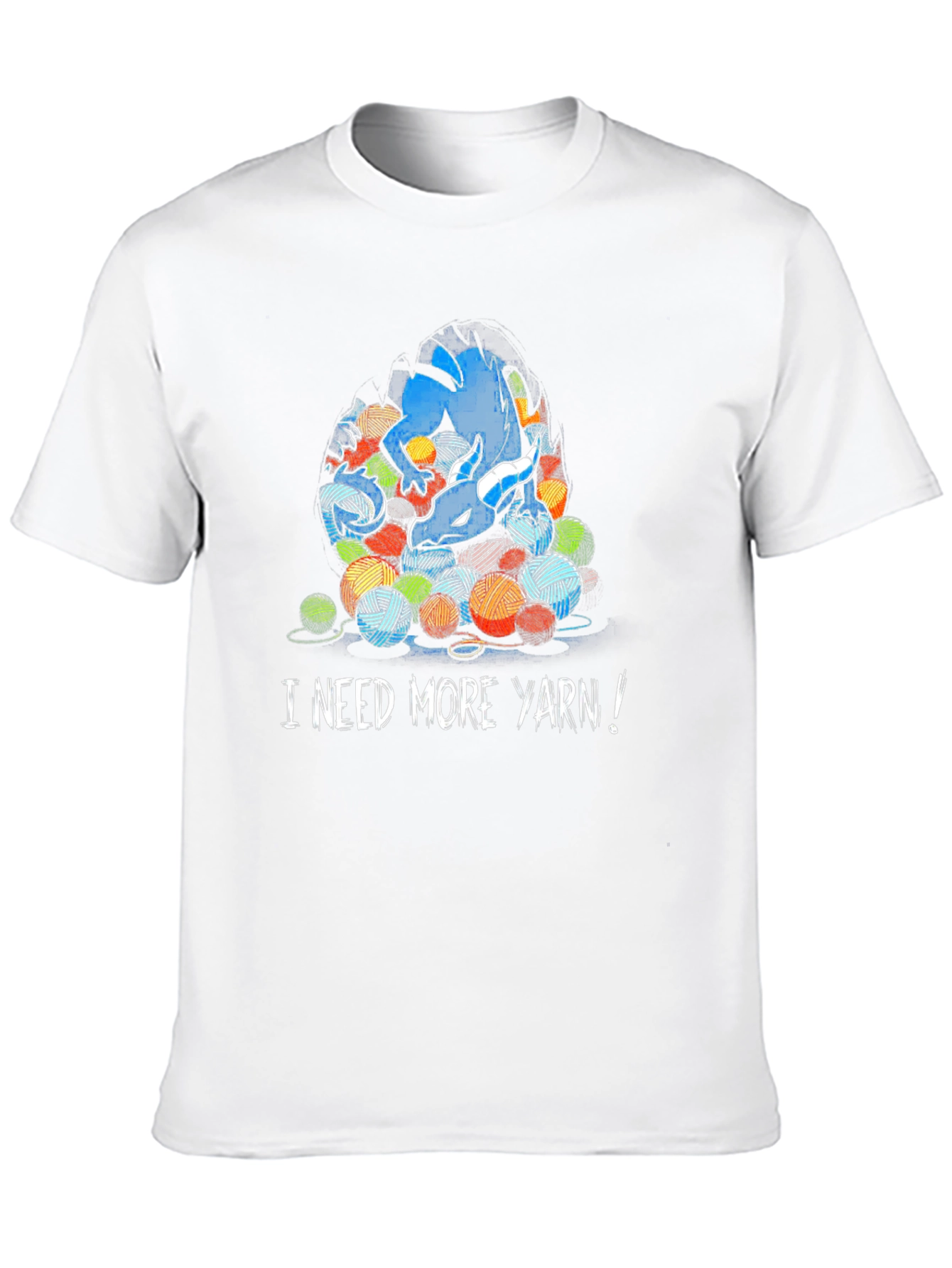 Dragon and Yarn Balls Graphic T-Shirt