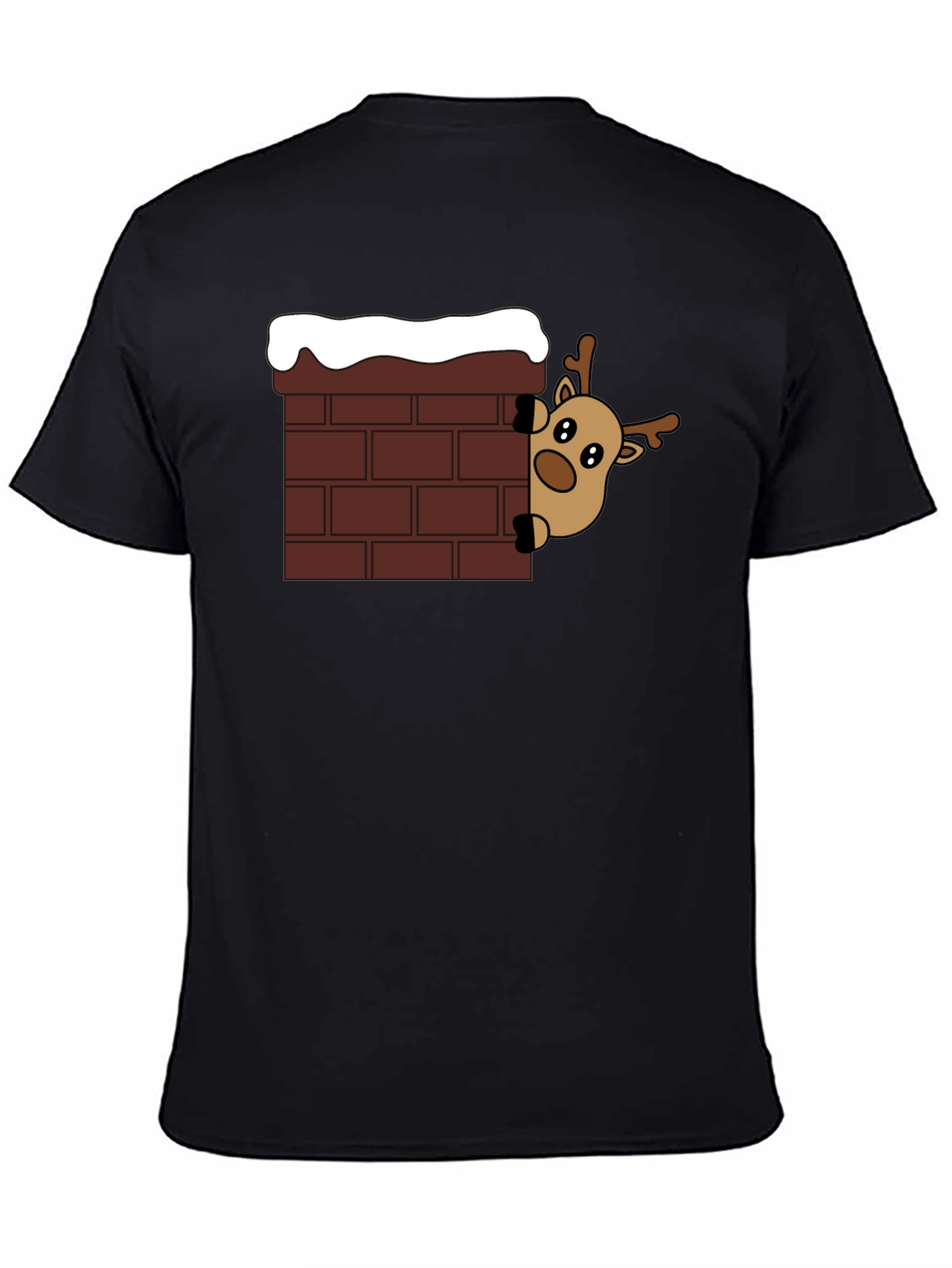 Reindeer in Chimney Holiday T-Shirt