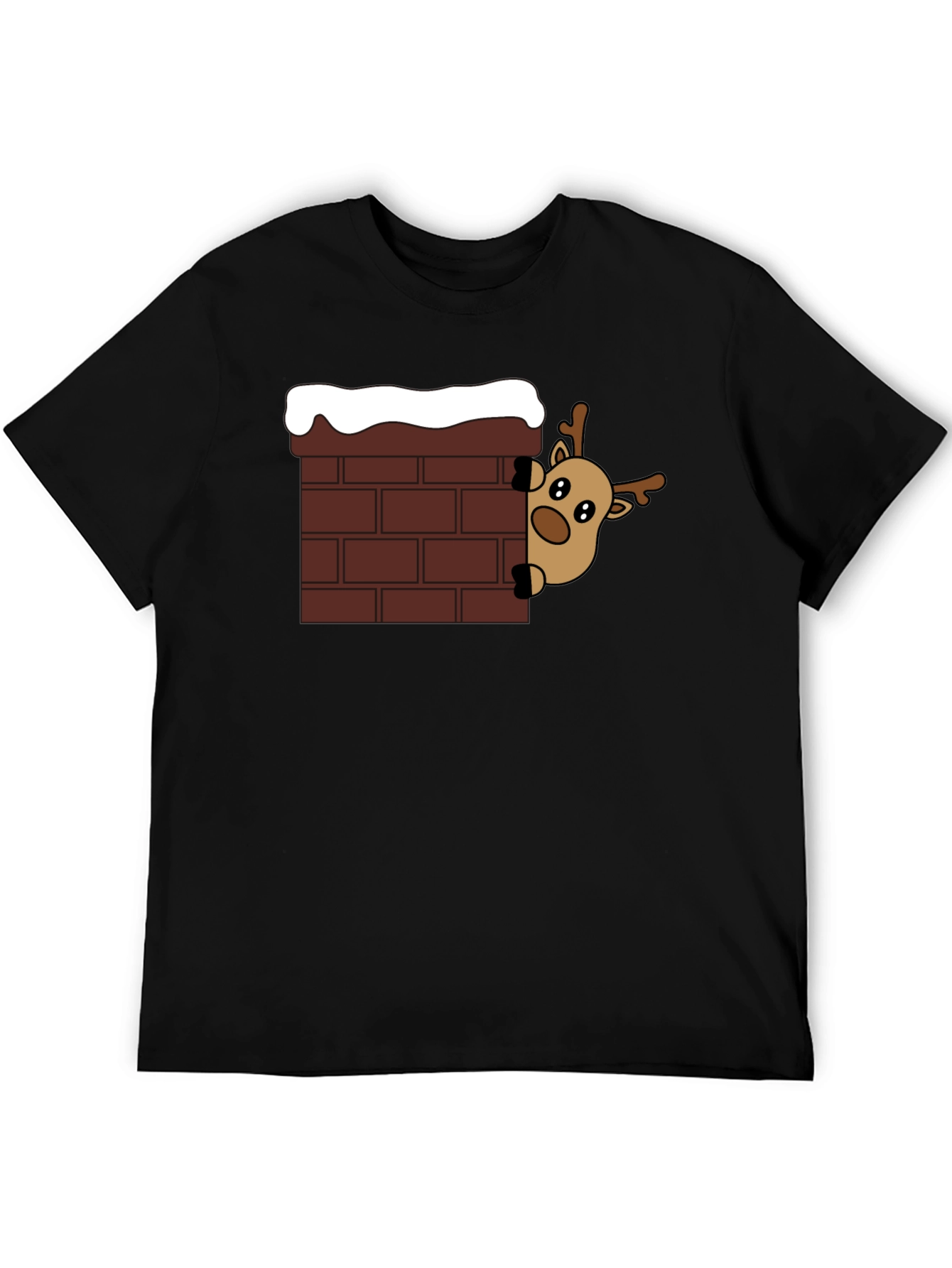 Reindeer in Chimney Holiday T-Shirt