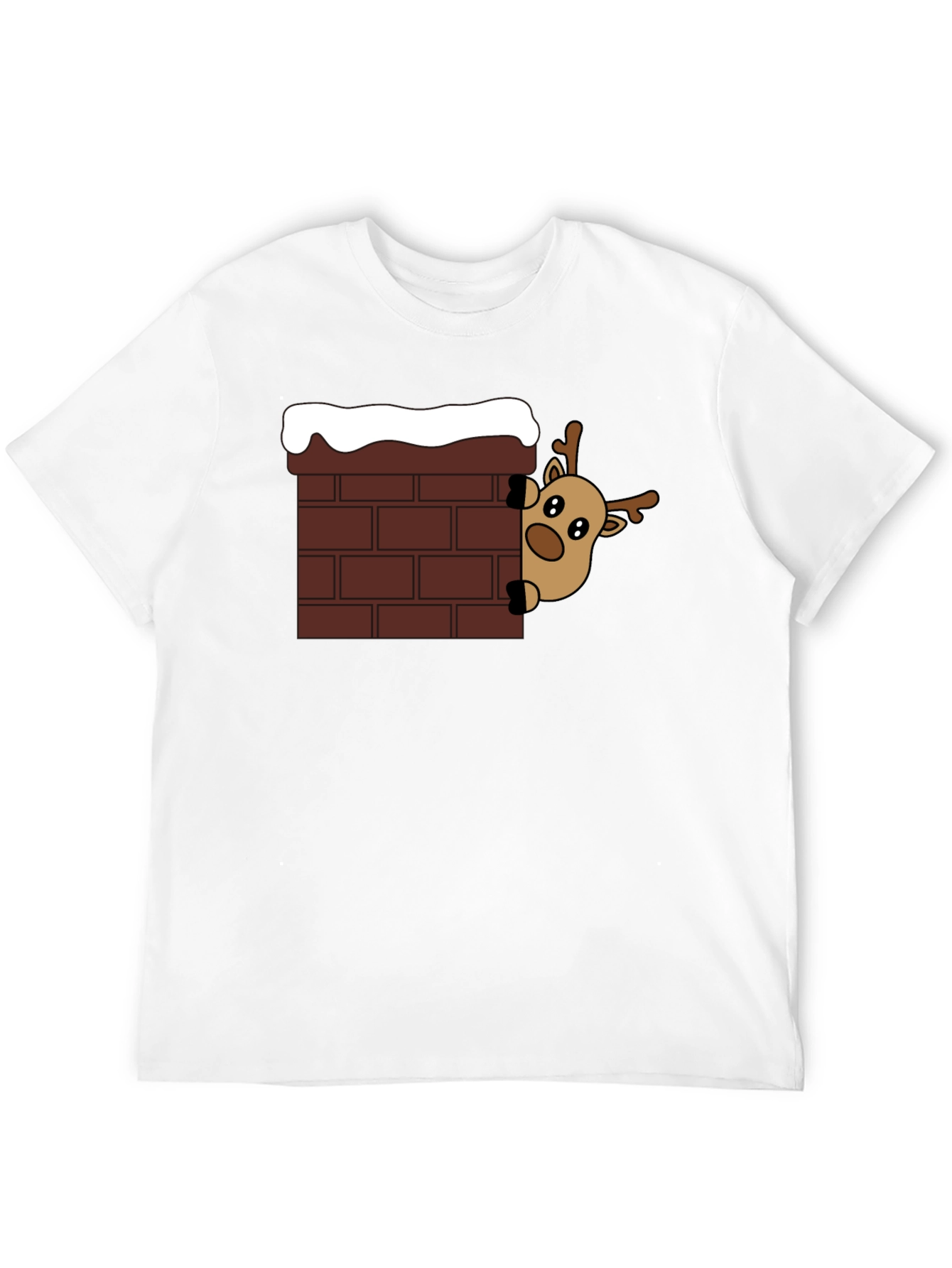 Reindeer in Chimney Holiday T-Shirt