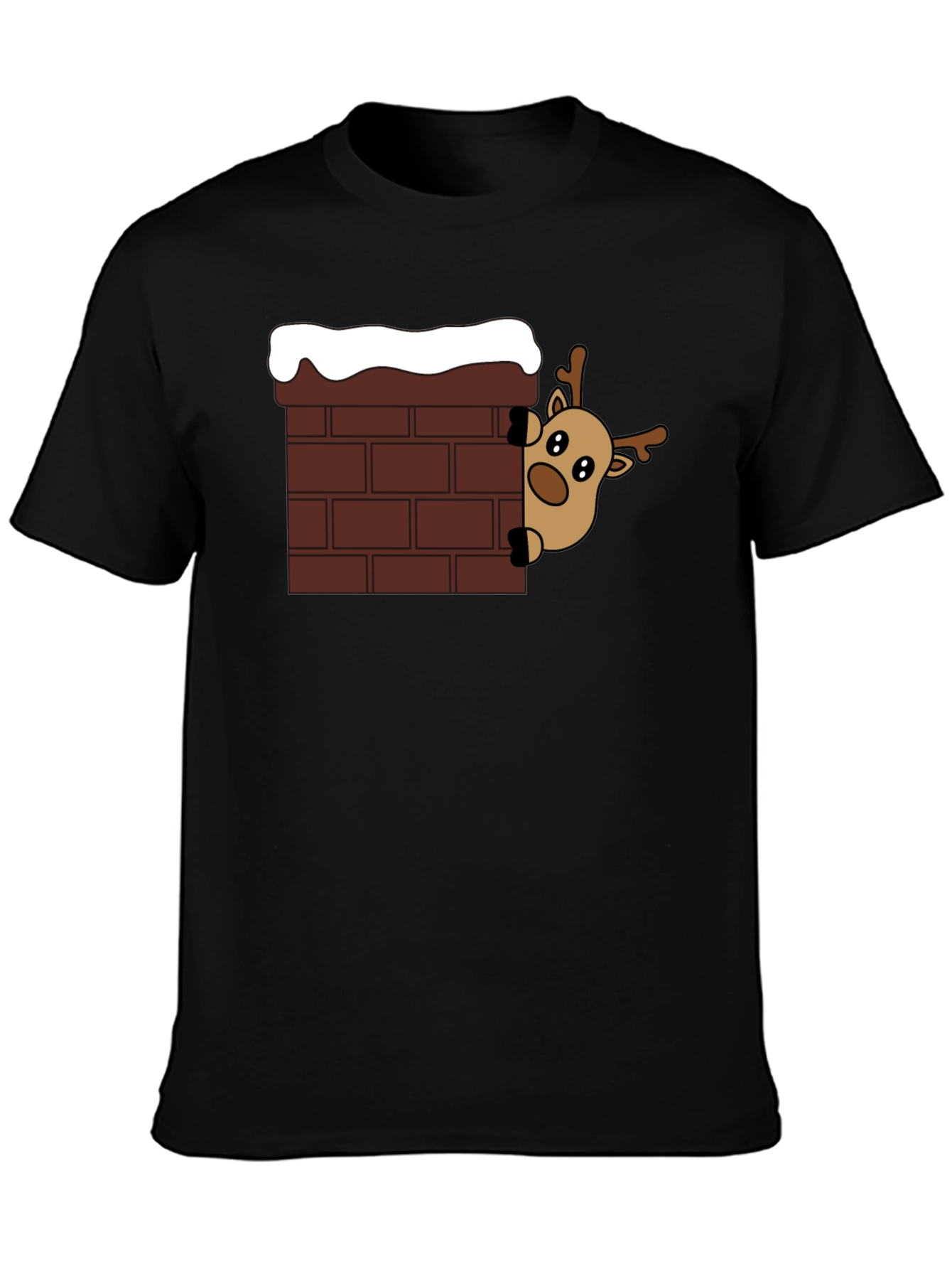 Reindeer in Chimney Holiday T-Shirt