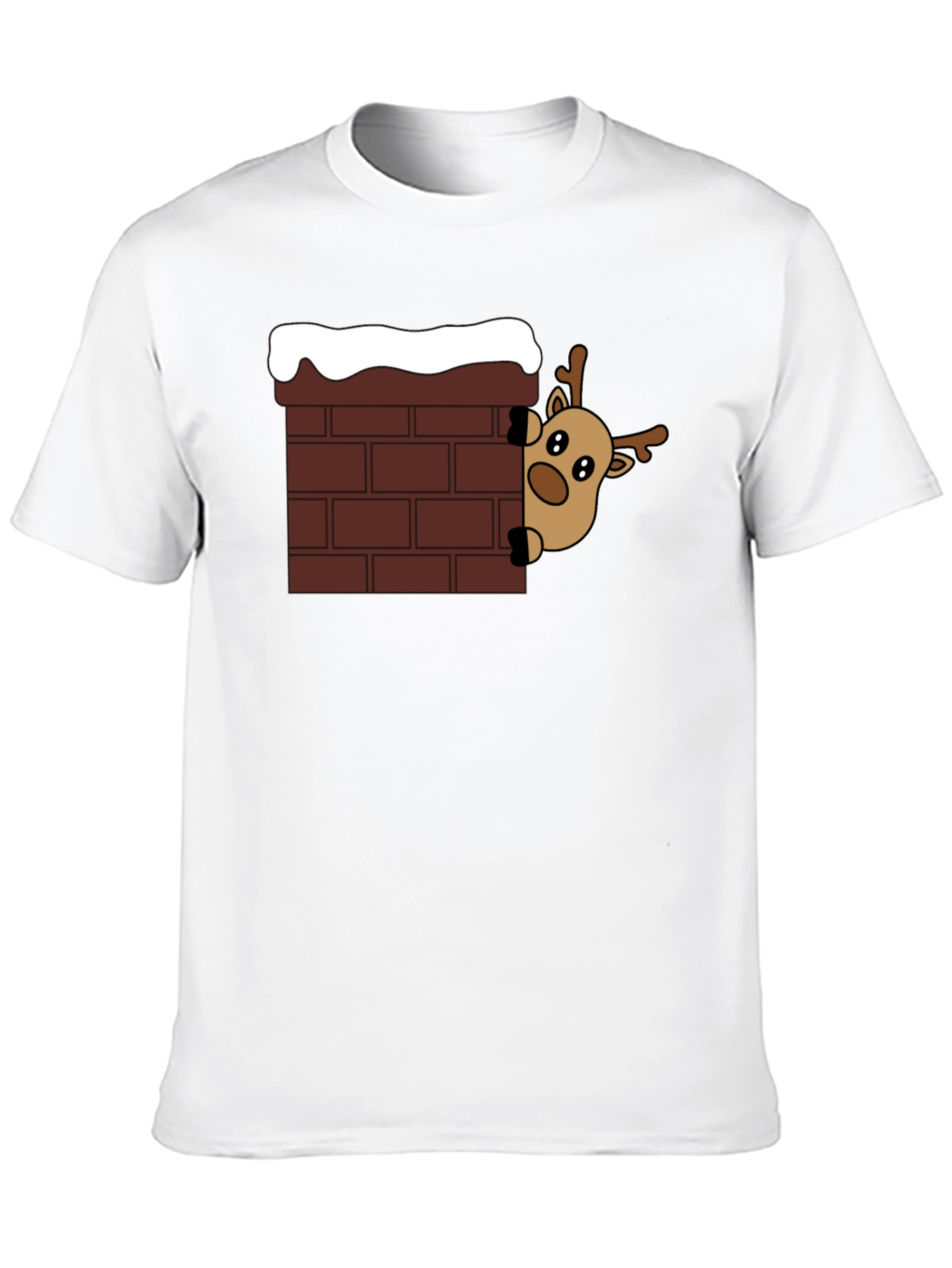 Reindeer in Chimney Holiday T-Shirt