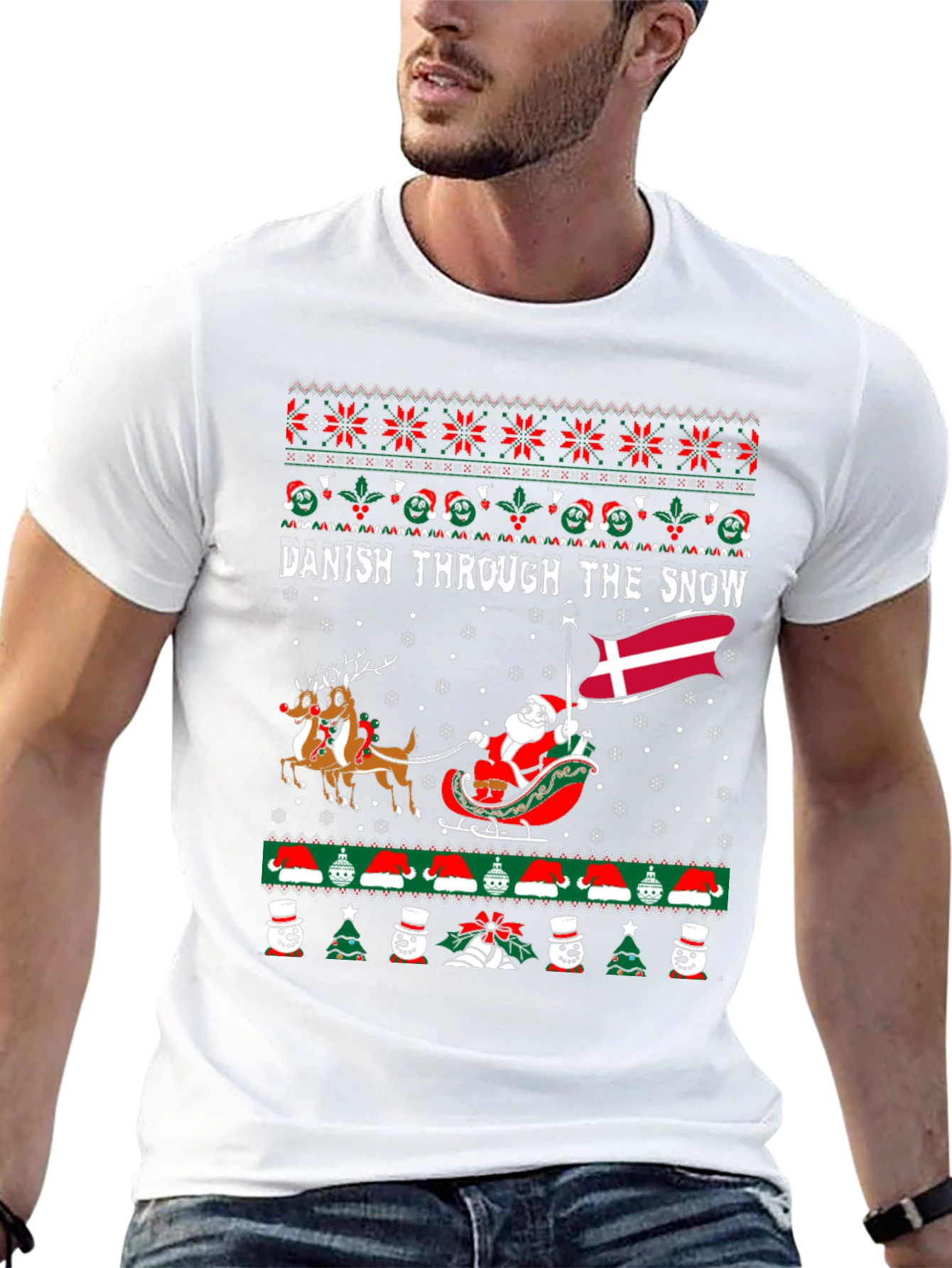 Danish Through the Snow Holiday Graphic Tee