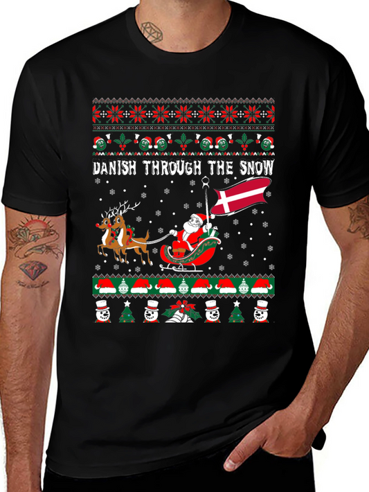 Danish Through the Snow Holiday Graphic Tee