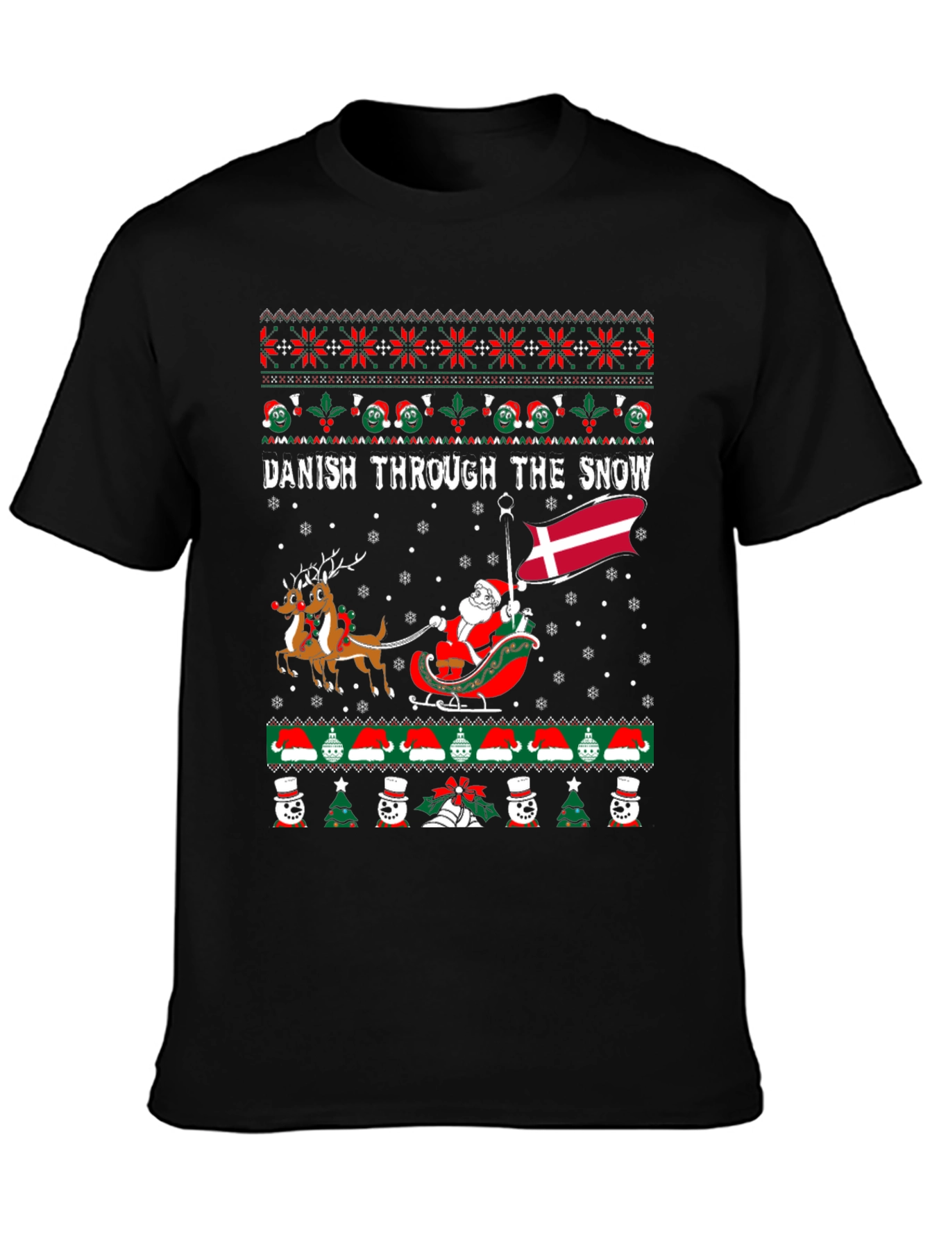 Danish Through the Snow Holiday Graphic Tee