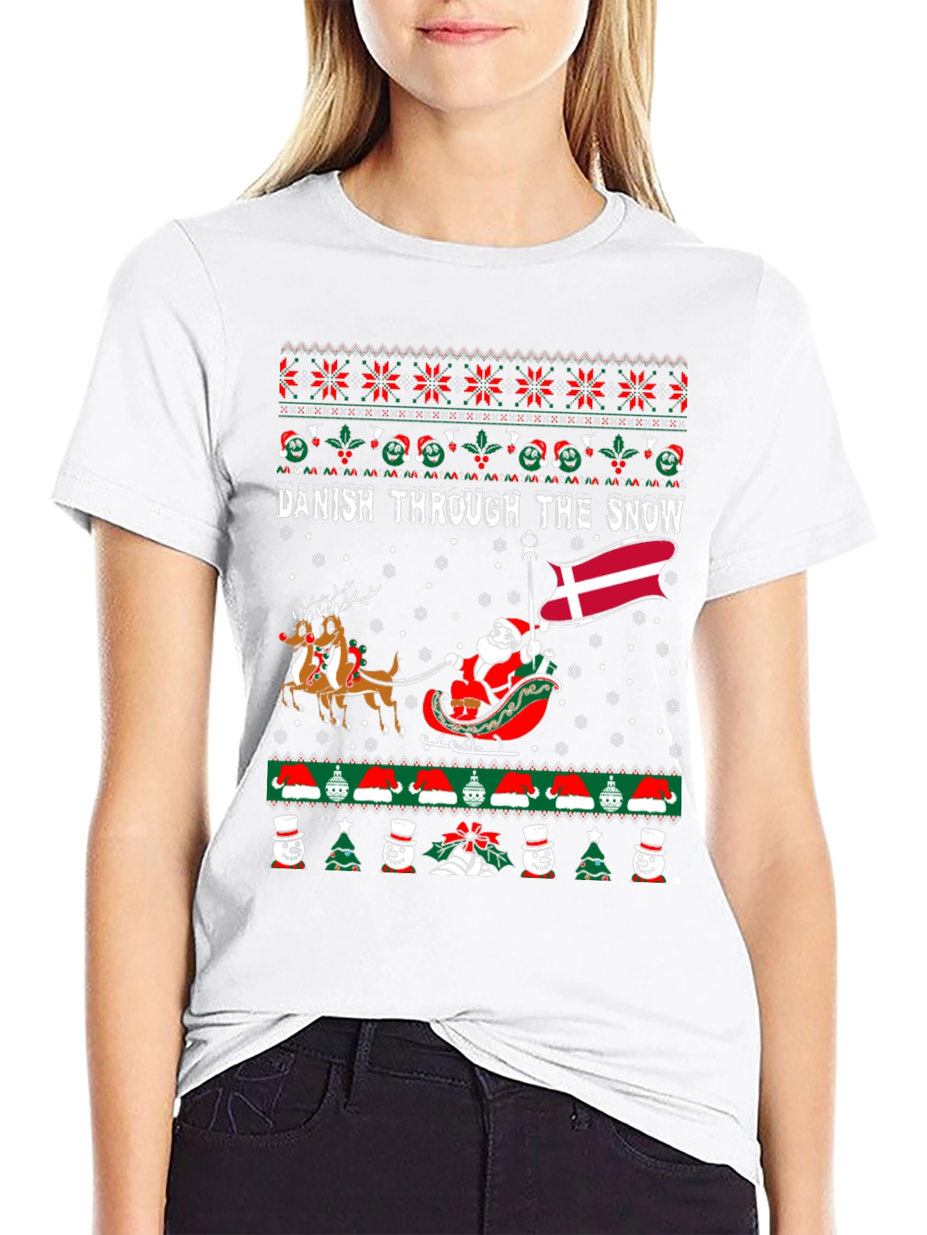 Danish Through the Snow Holiday Graphic Tee