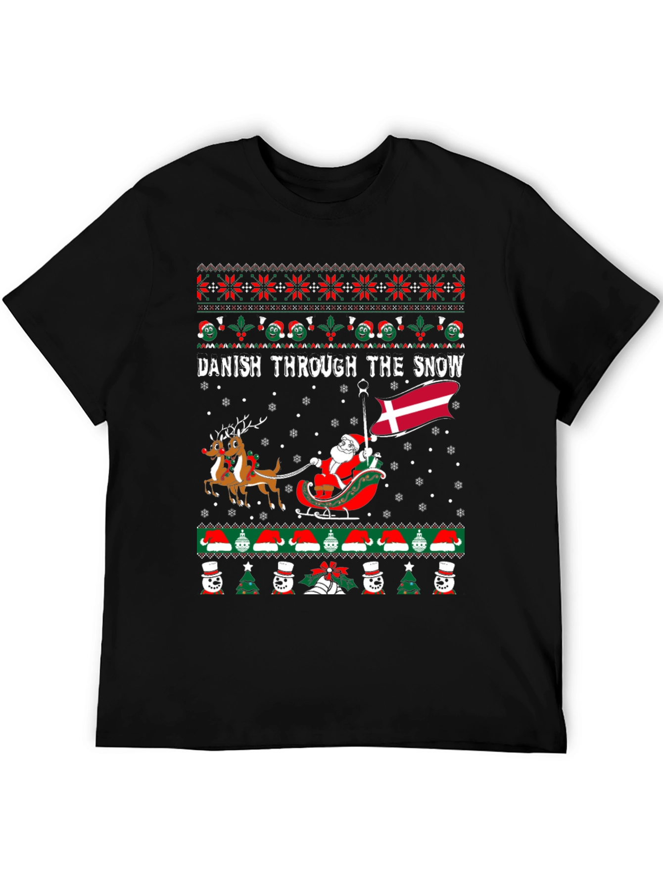 Danish Through the Snow Holiday Graphic Tee