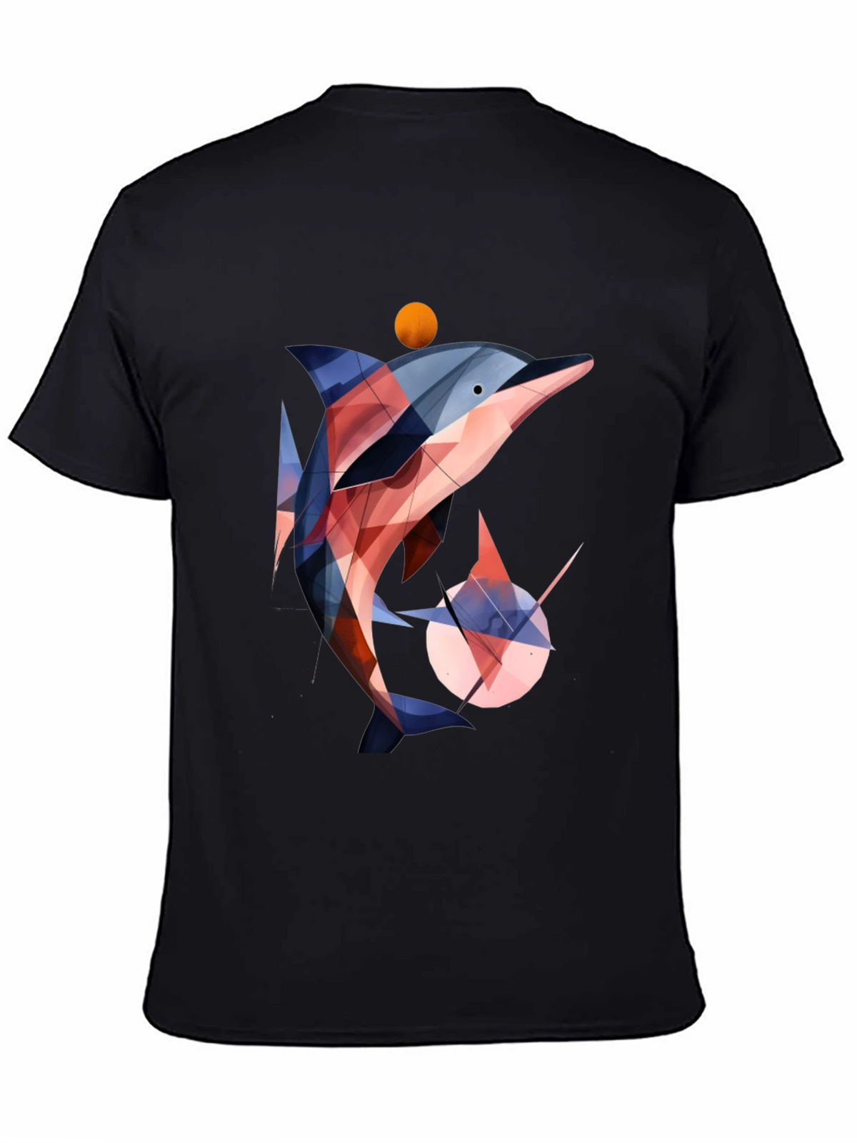 Geometric Dolphin Graphic T-Shirt - Stylish & Unique