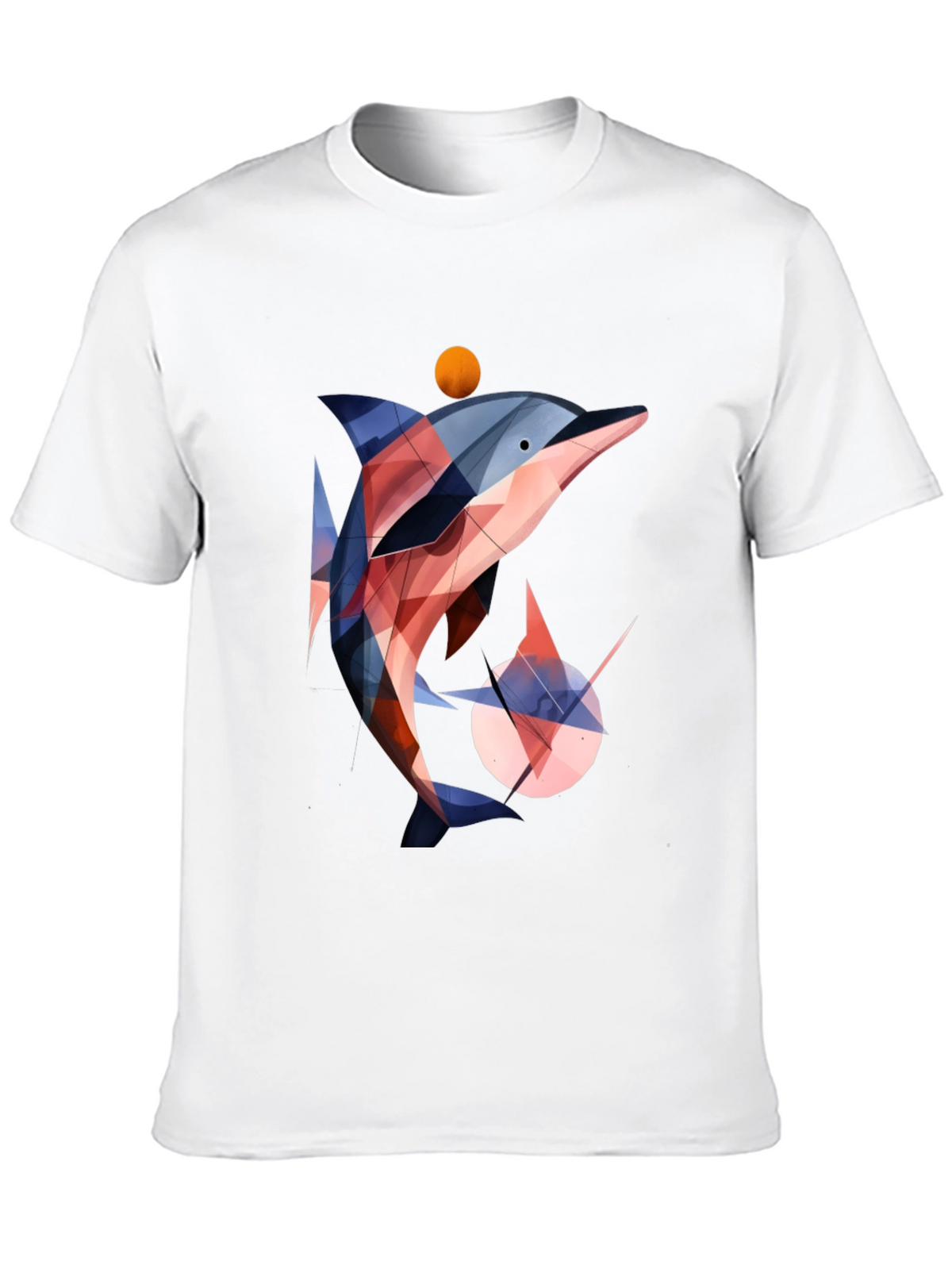 Geometric Dolphin Graphic T-Shirt - Stylish & Unique