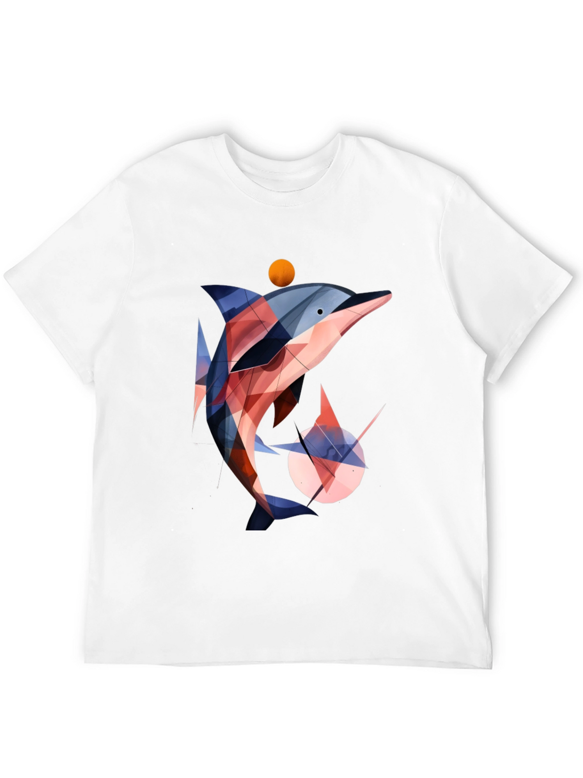 Geometric Dolphin Graphic T-Shirt - Stylish & Unique