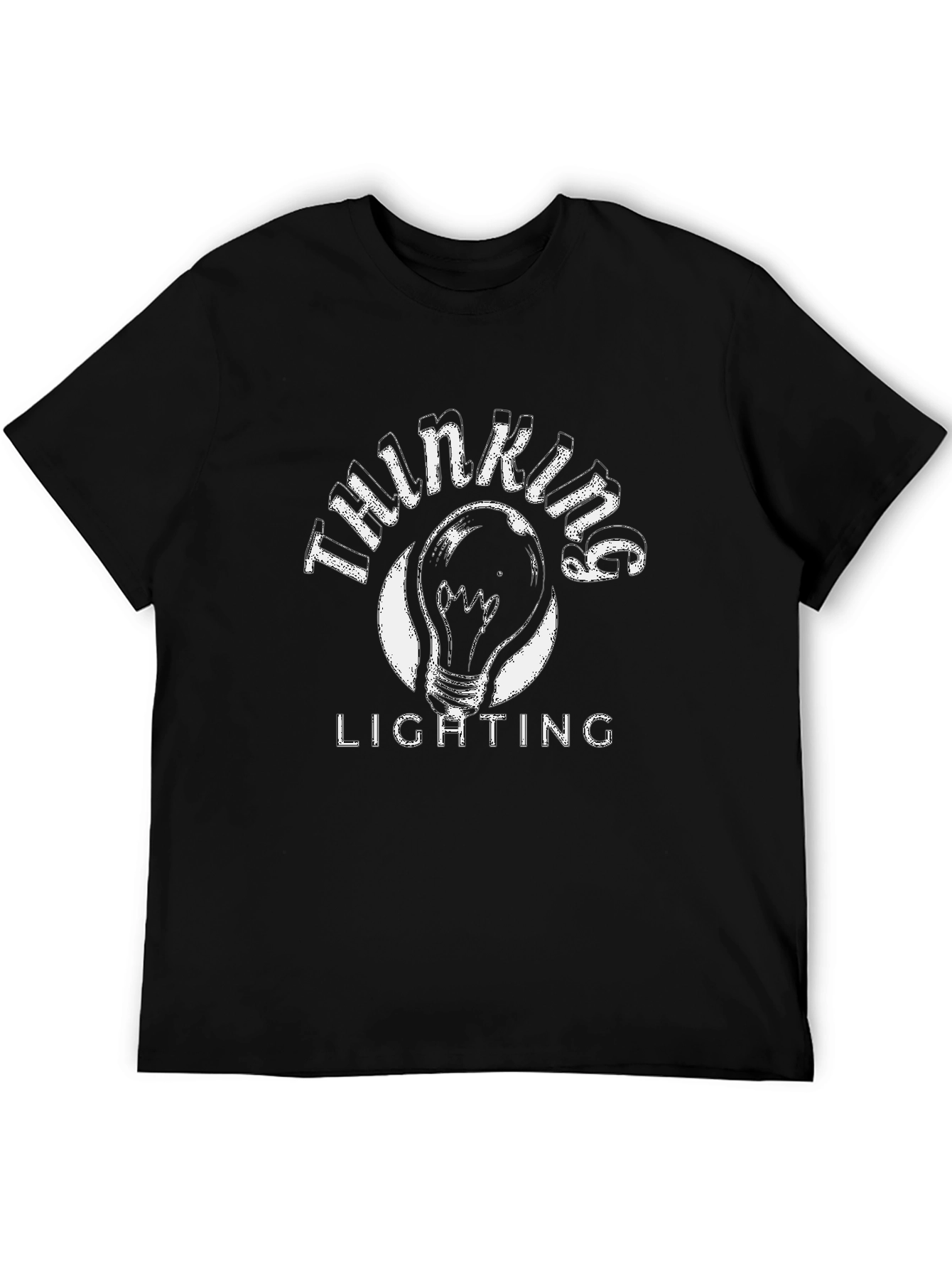Thinking Lighting T-Shirt - Black Cotton Tee