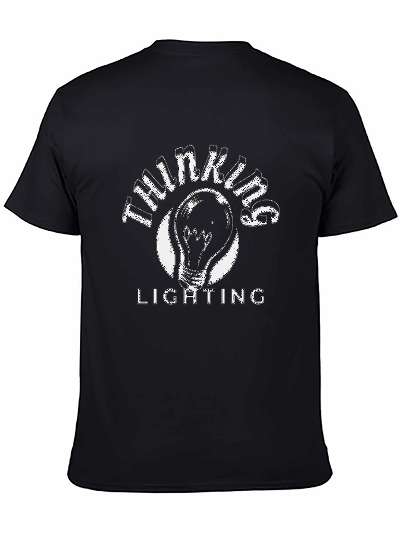 Thinking Lighting T-Shirt - Black Cotton Tee