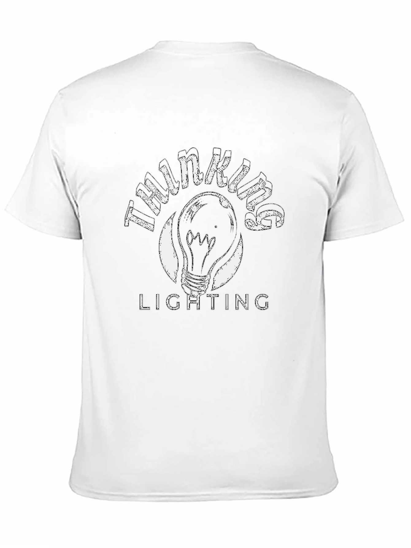 Thinking Lighting T-Shirt - Black Cotton Tee