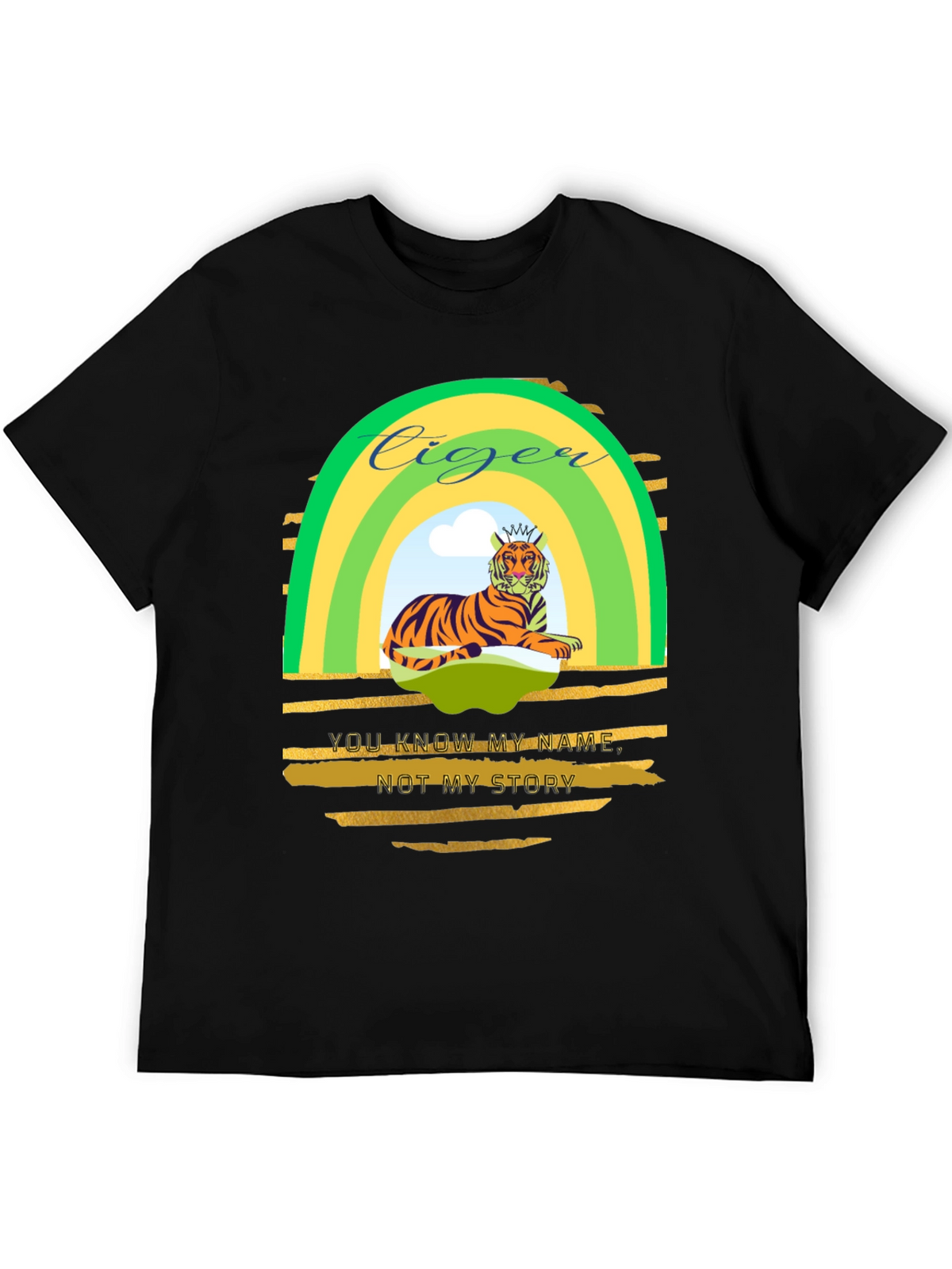 Ciger Tiger Graphic Tee - Mens Black T-Shirt