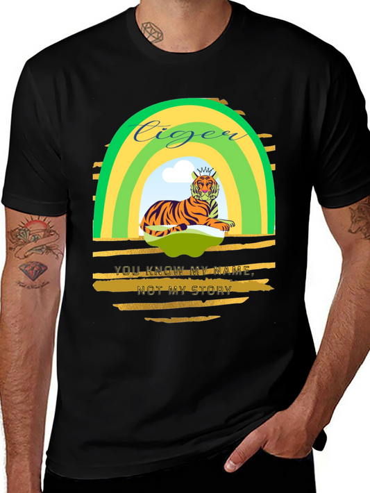 Ciger Tiger Graphic Tee - Mens Black T-Shirt