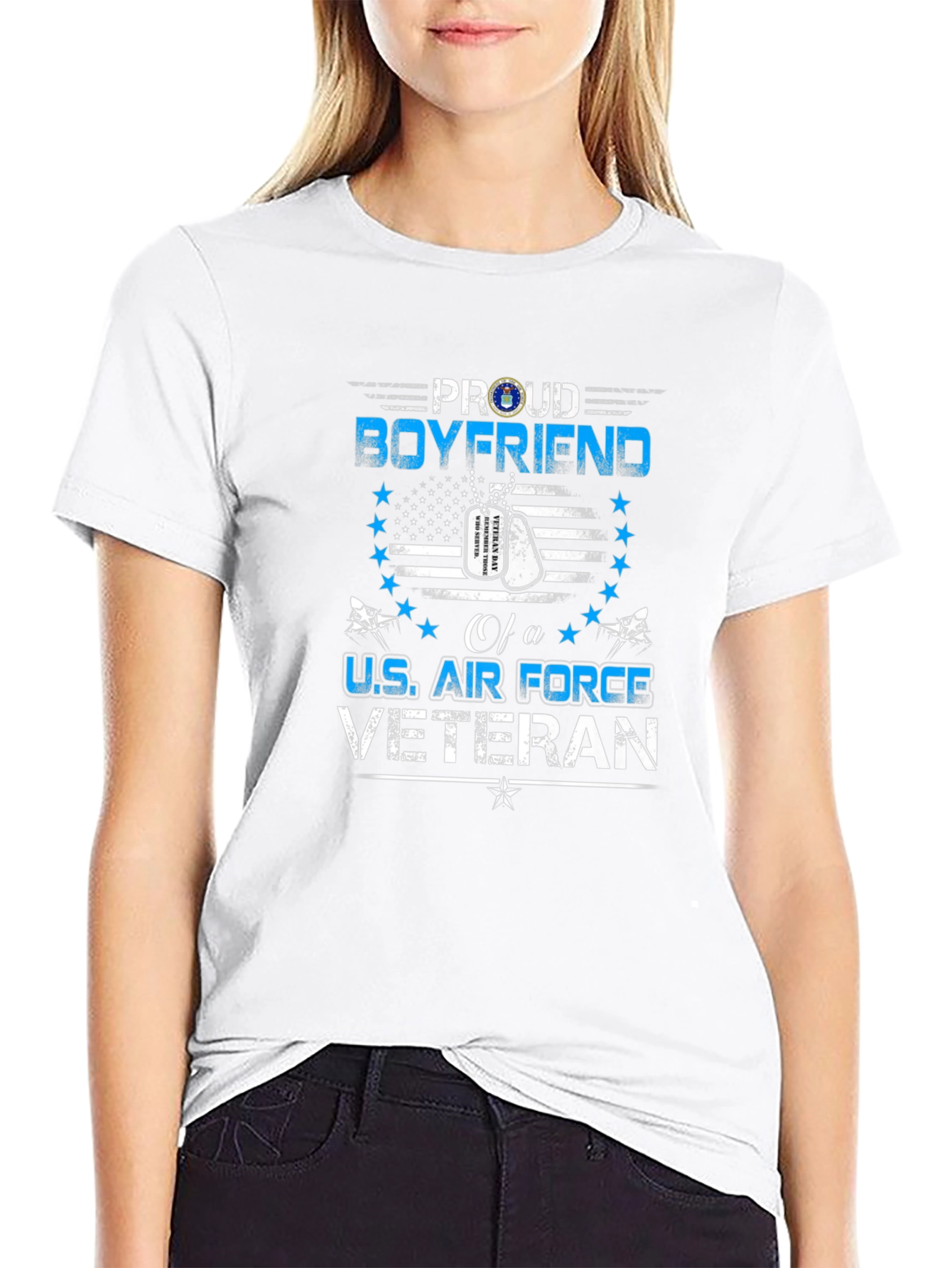 Proud Boyfriend U.S. Air Force Veteran Graphic T-Shirt