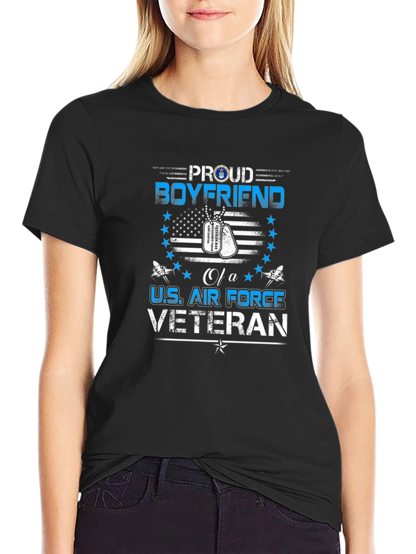 Proud Boyfriend U.S. Air Force Veteran Graphic T-Shirt