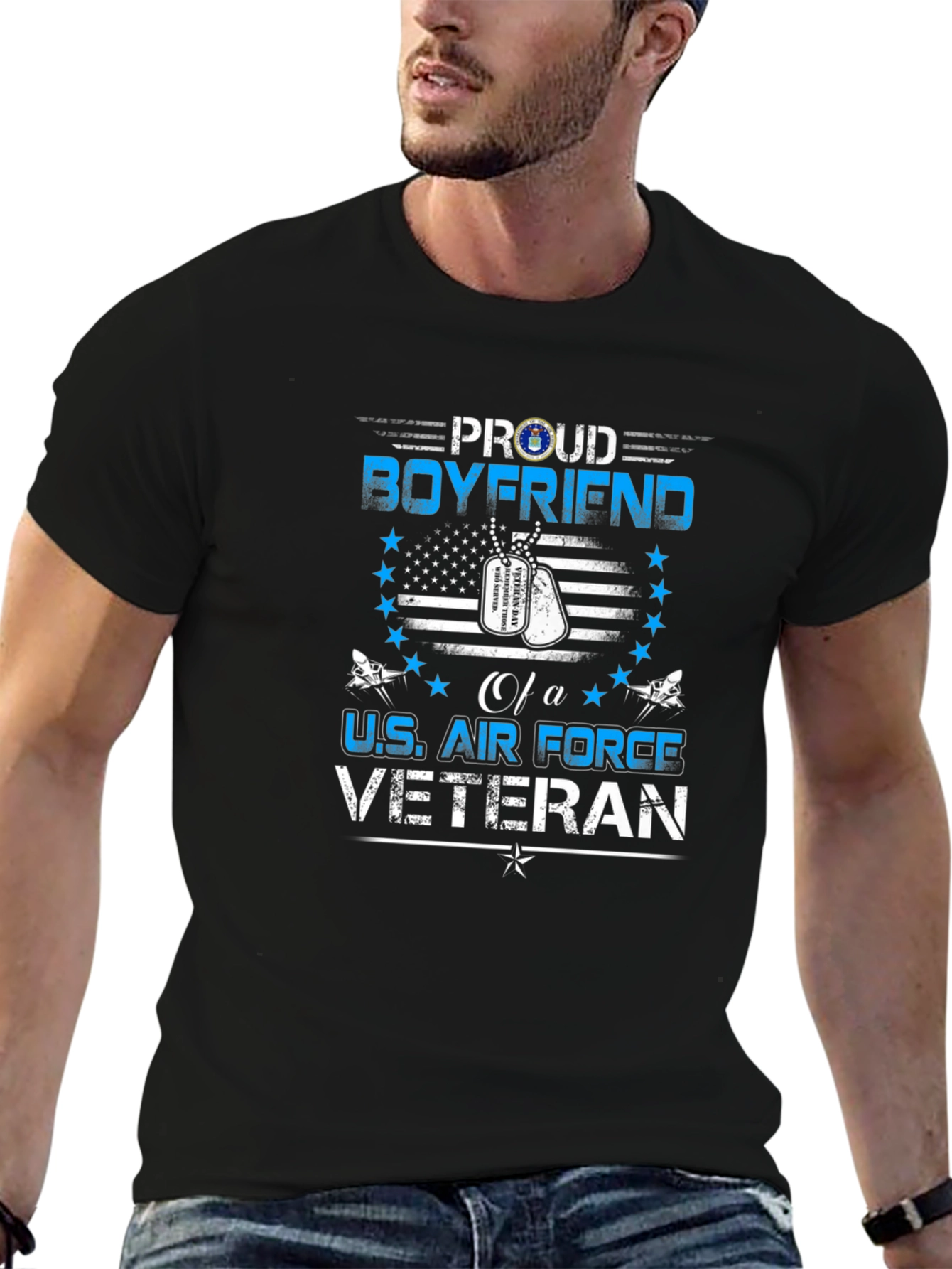 Proud Boyfriend U.S. Air Force Veteran Graphic T-Shirt