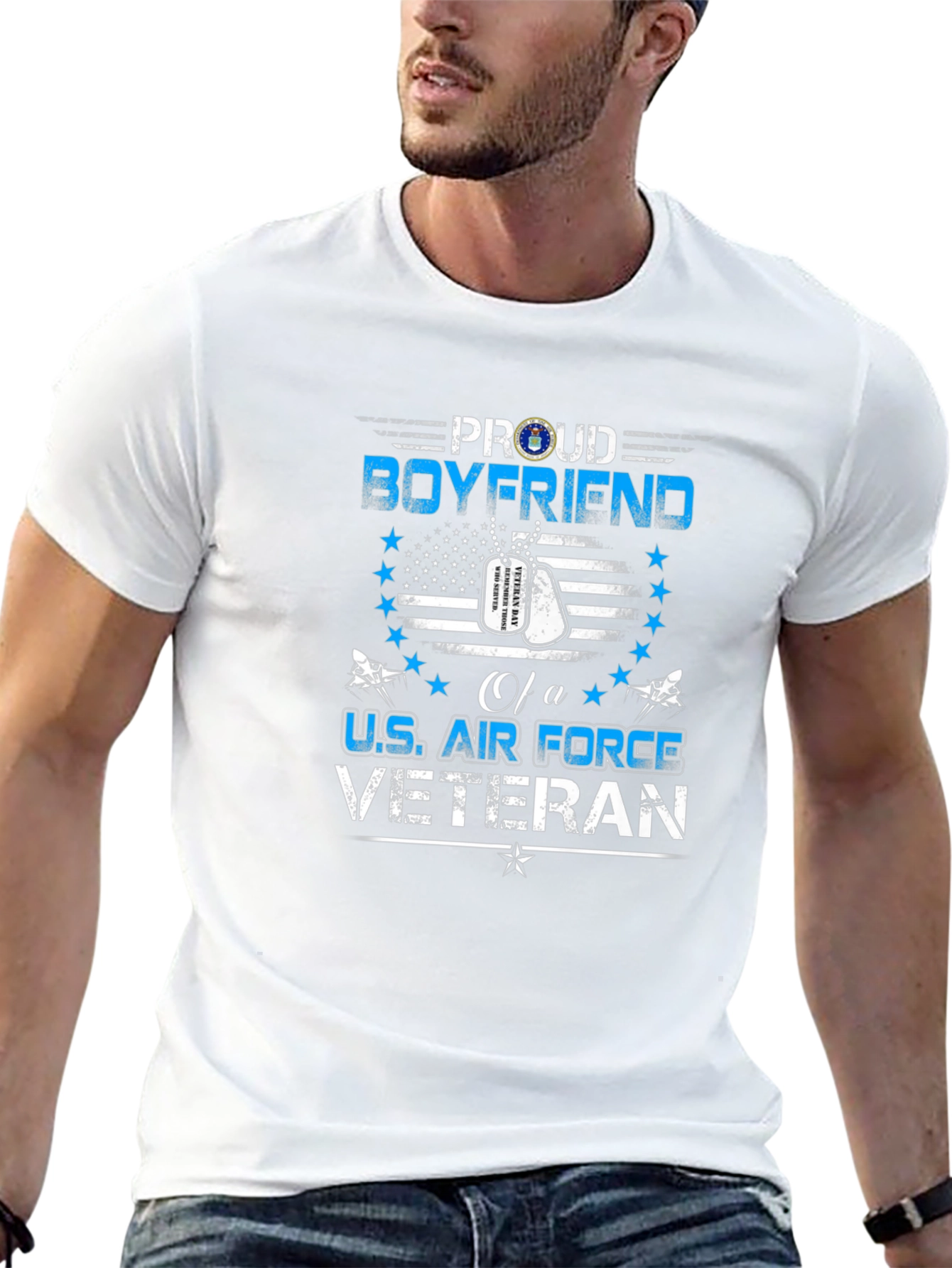 Proud Boyfriend U.S. Air Force Veteran Graphic T-Shirt