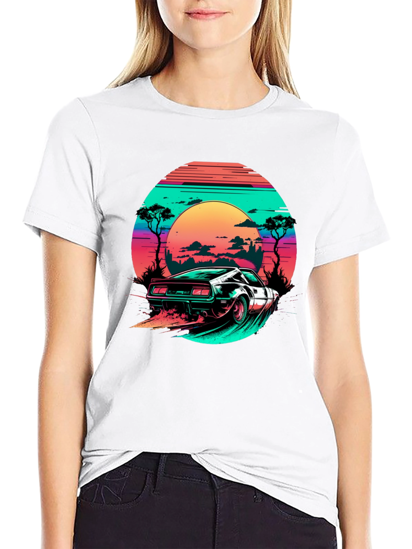 Retro Wave Car T-Shirt
