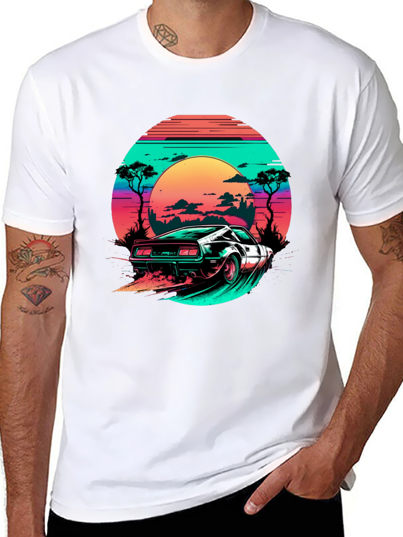 Retro Wave Car T-Shirt