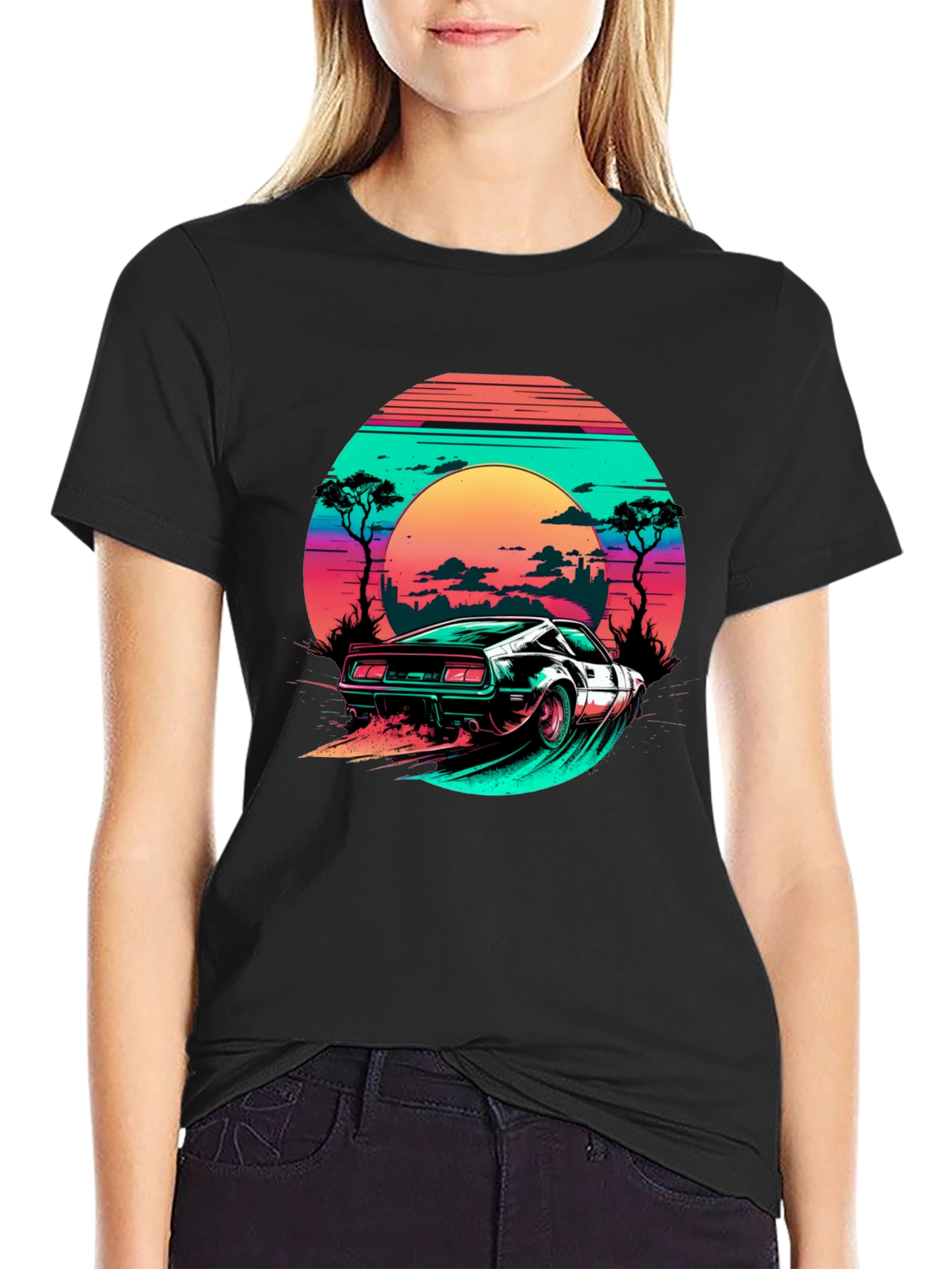 Retro Wave Car T-Shirt