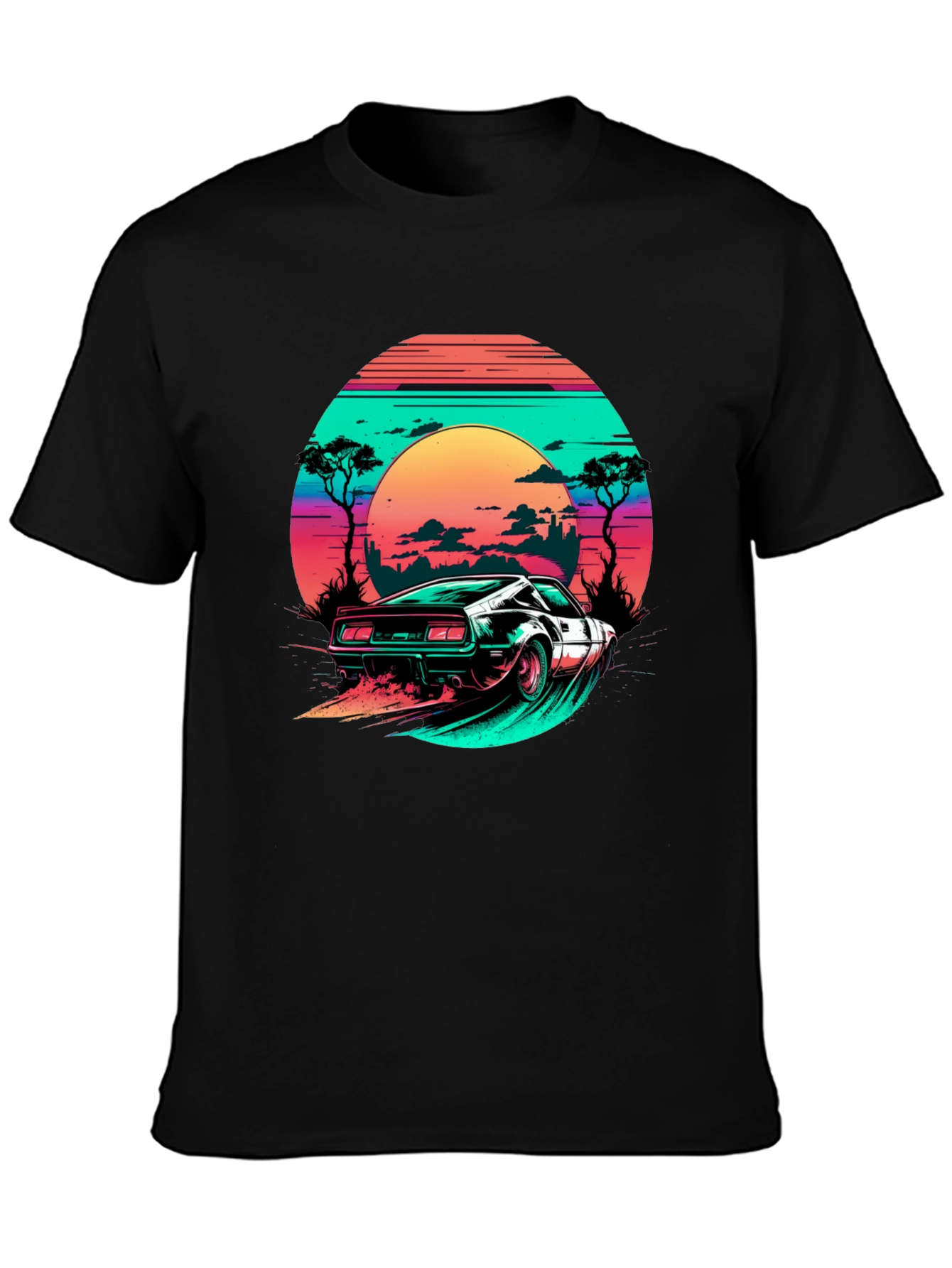 Retro Wave Car T-Shirt