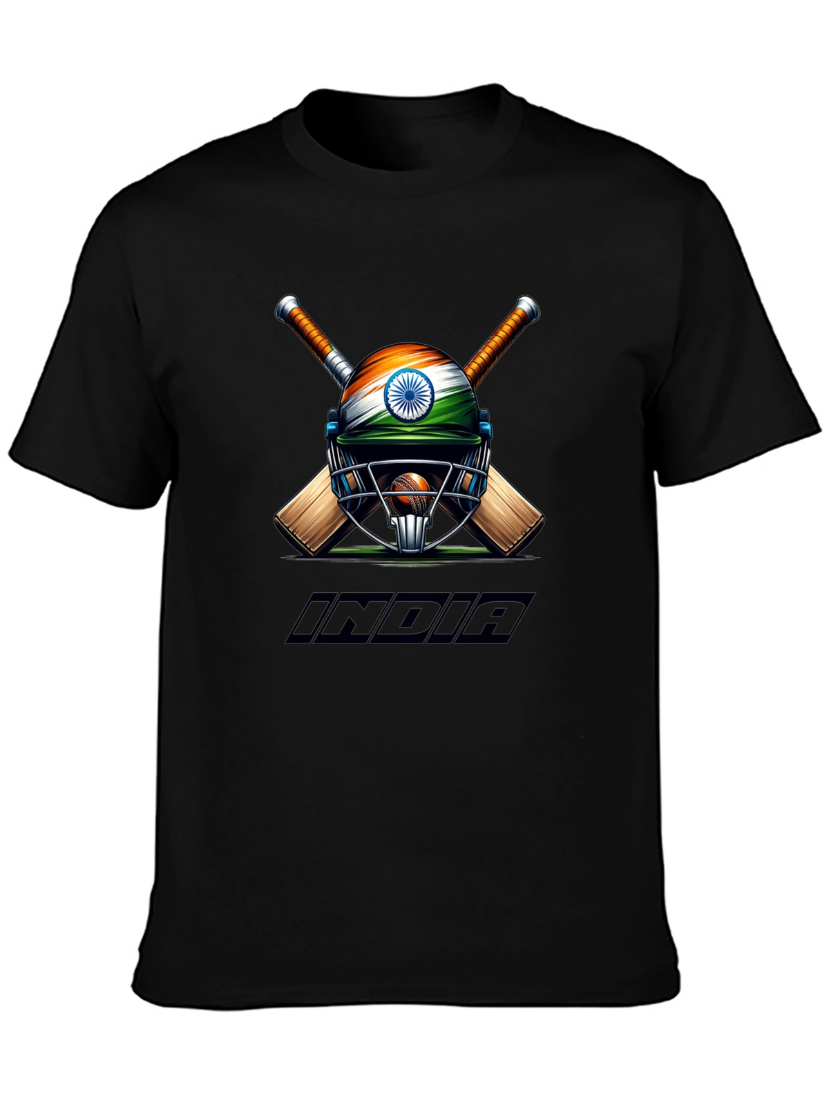 India Cricket Graphic Tee - Black T-Shirt