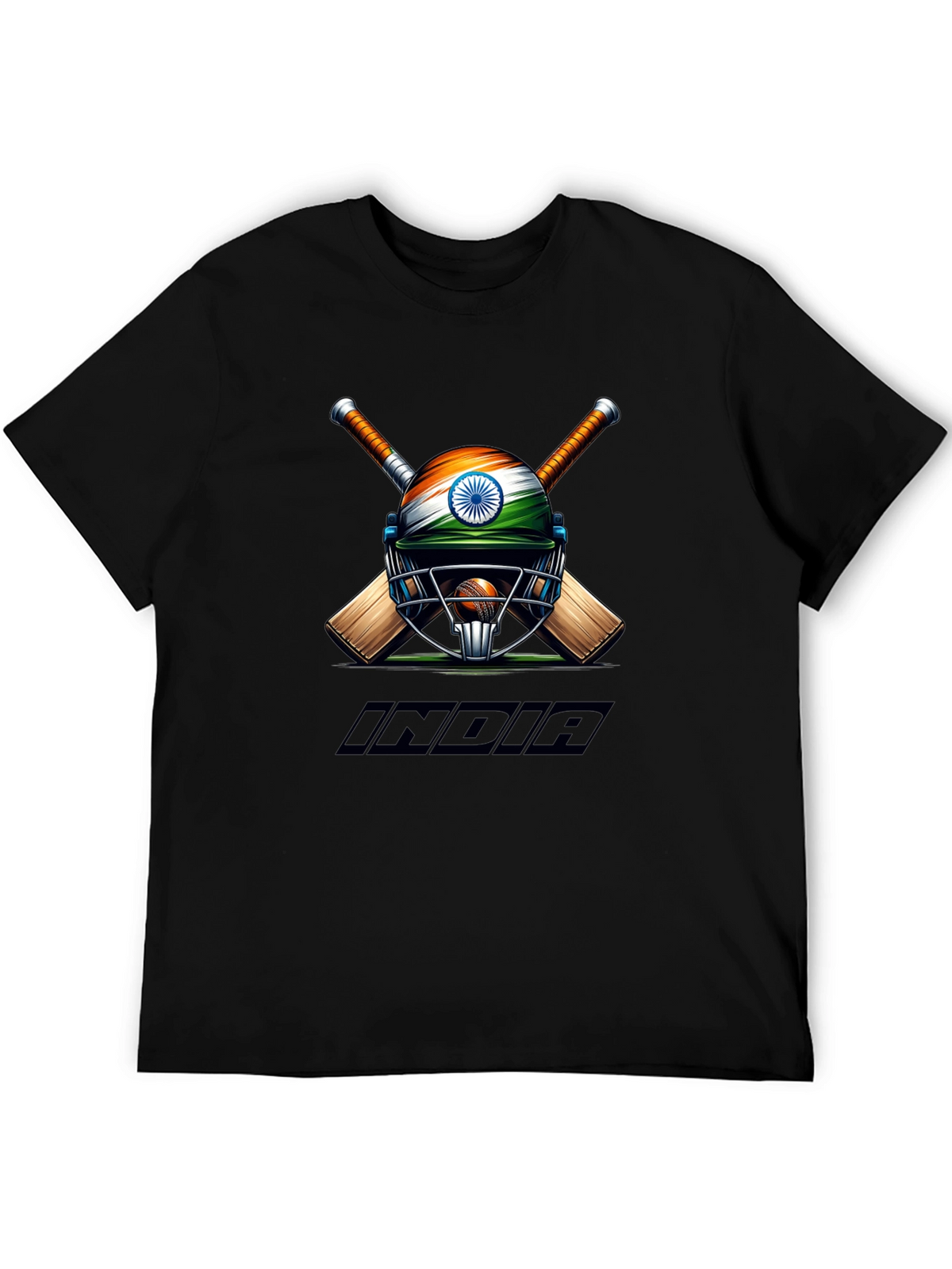India Cricket Graphic Tee - Black T-Shirt