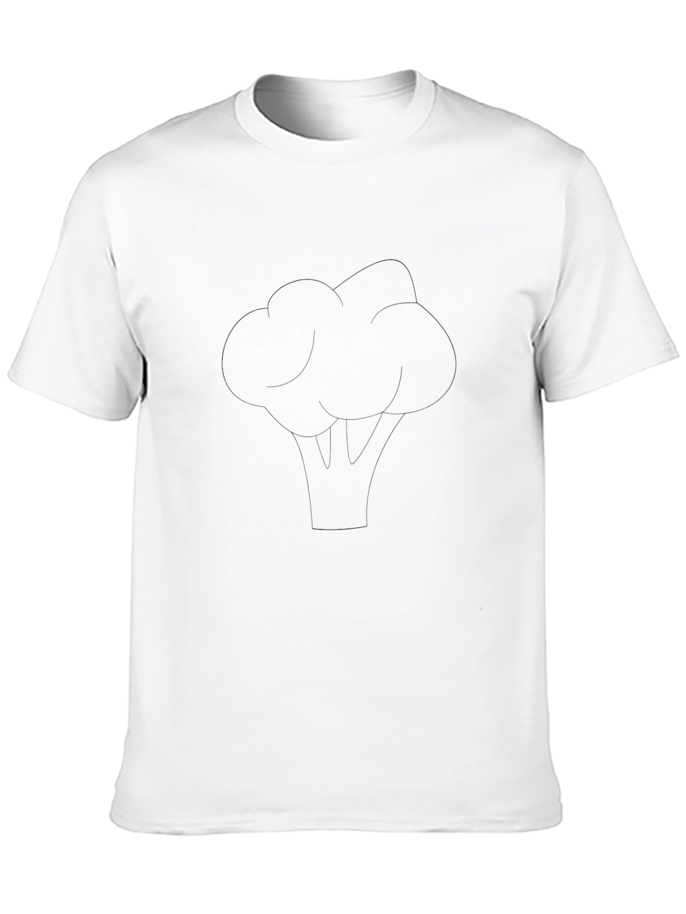 Broccoli Graphic Tee - Black Cotton T-Shirt