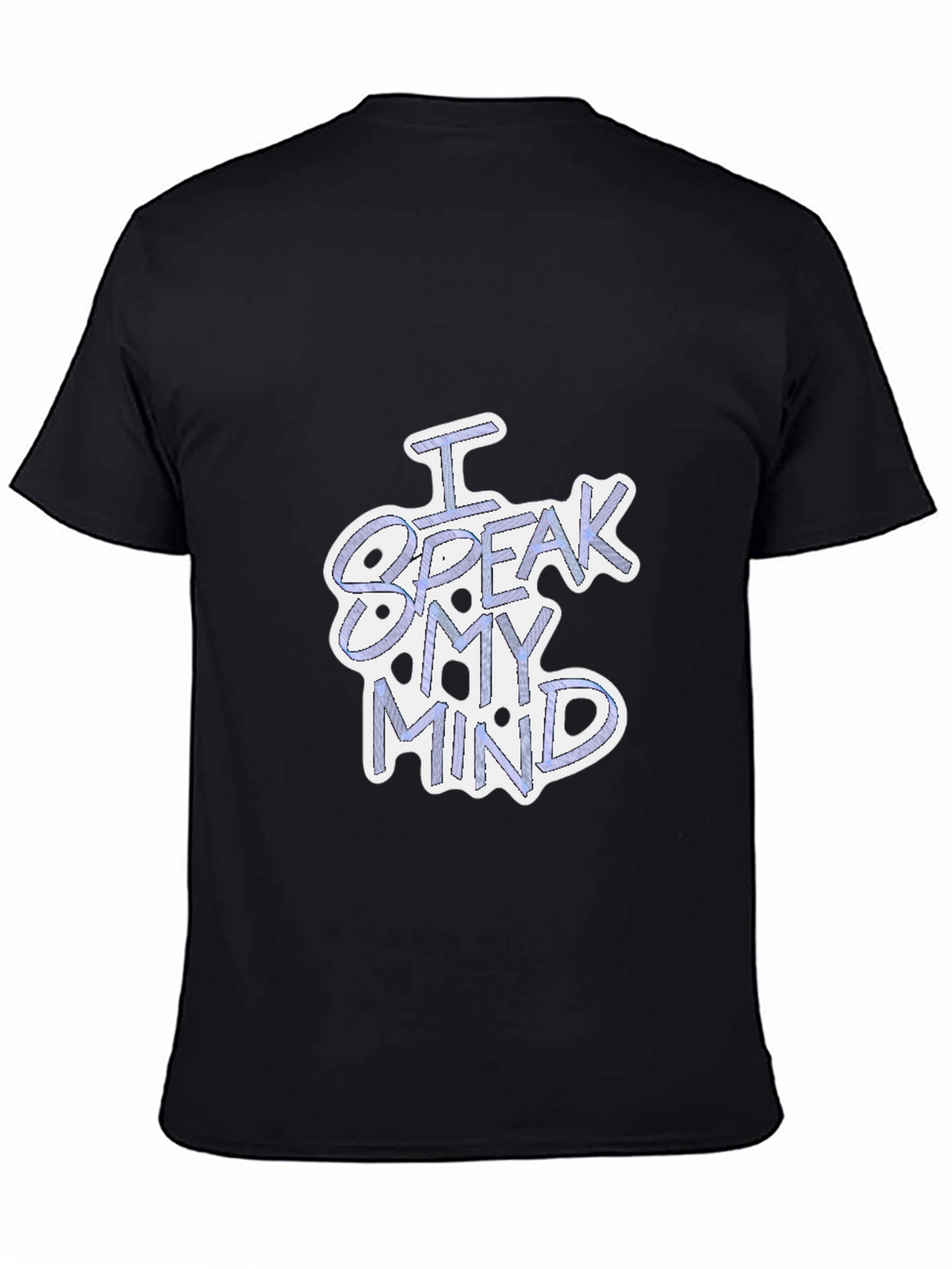 I Speak My Mind Black Graphic T-Shirt