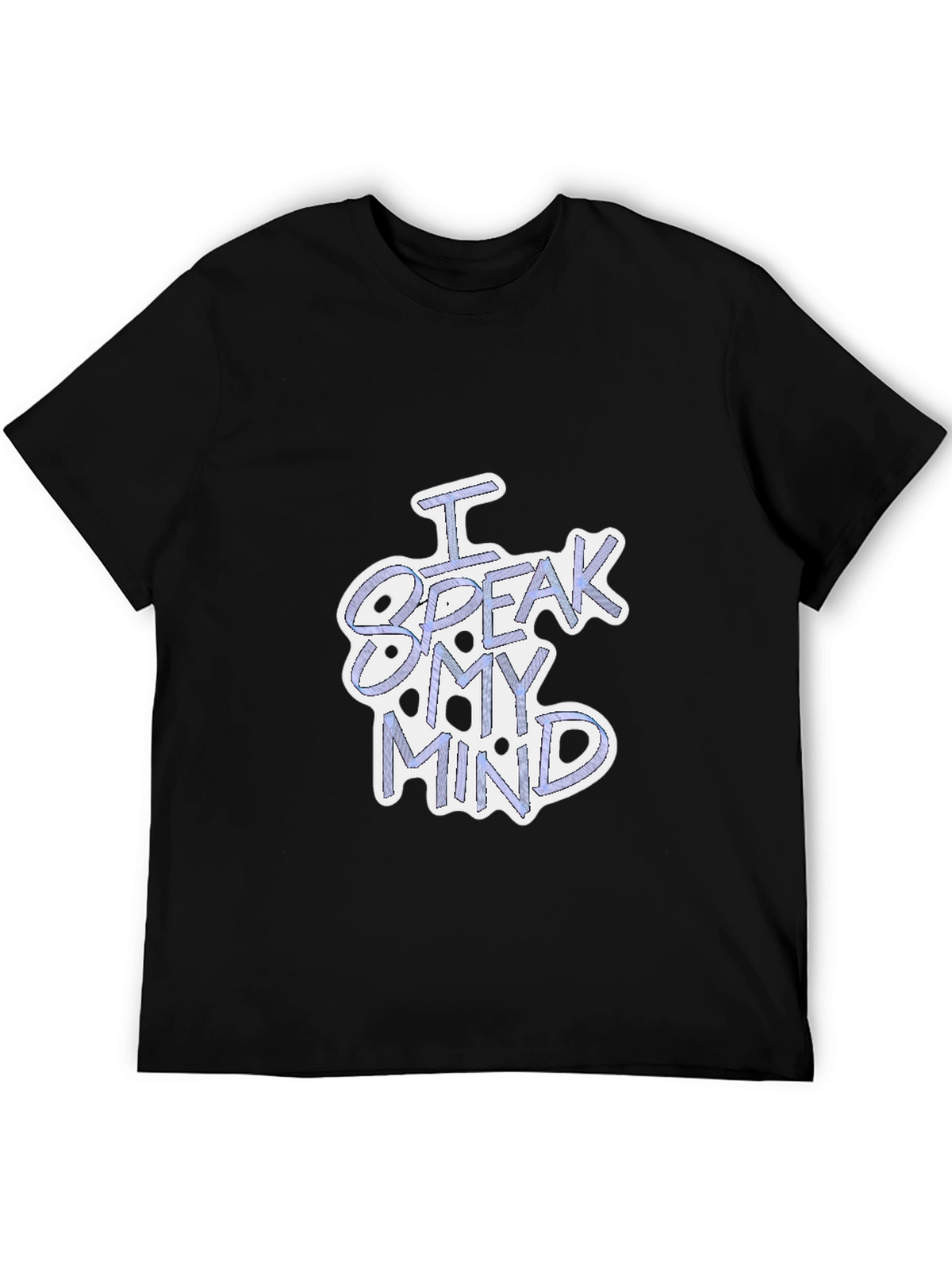 I Speak My Mind Black Graphic T-Shirt
