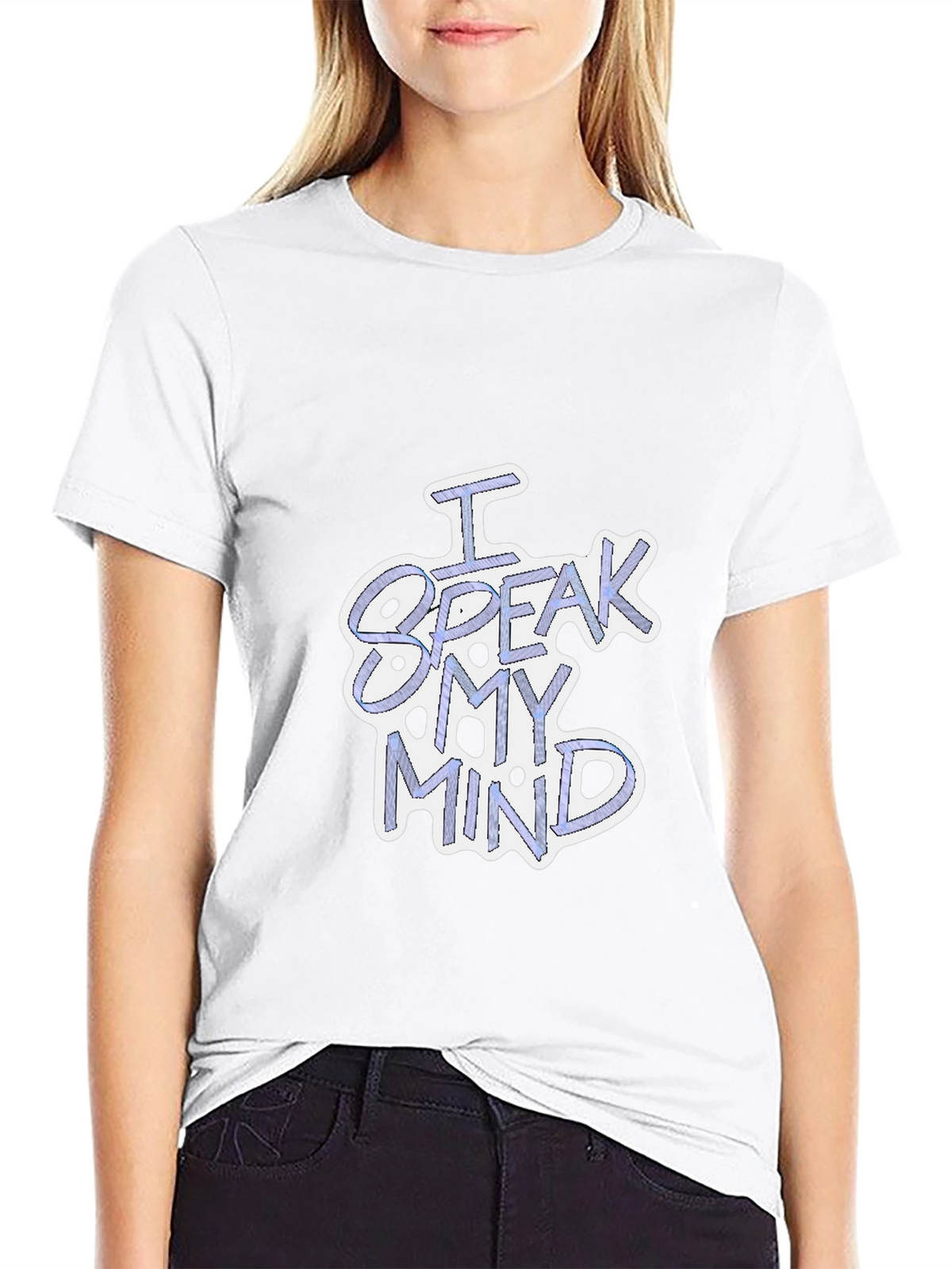 I Speak My Mind Black Graphic T-Shirt