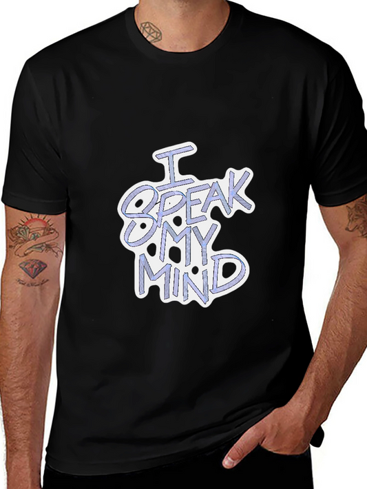 I Speak My Mind Black Graphic T-Shirt