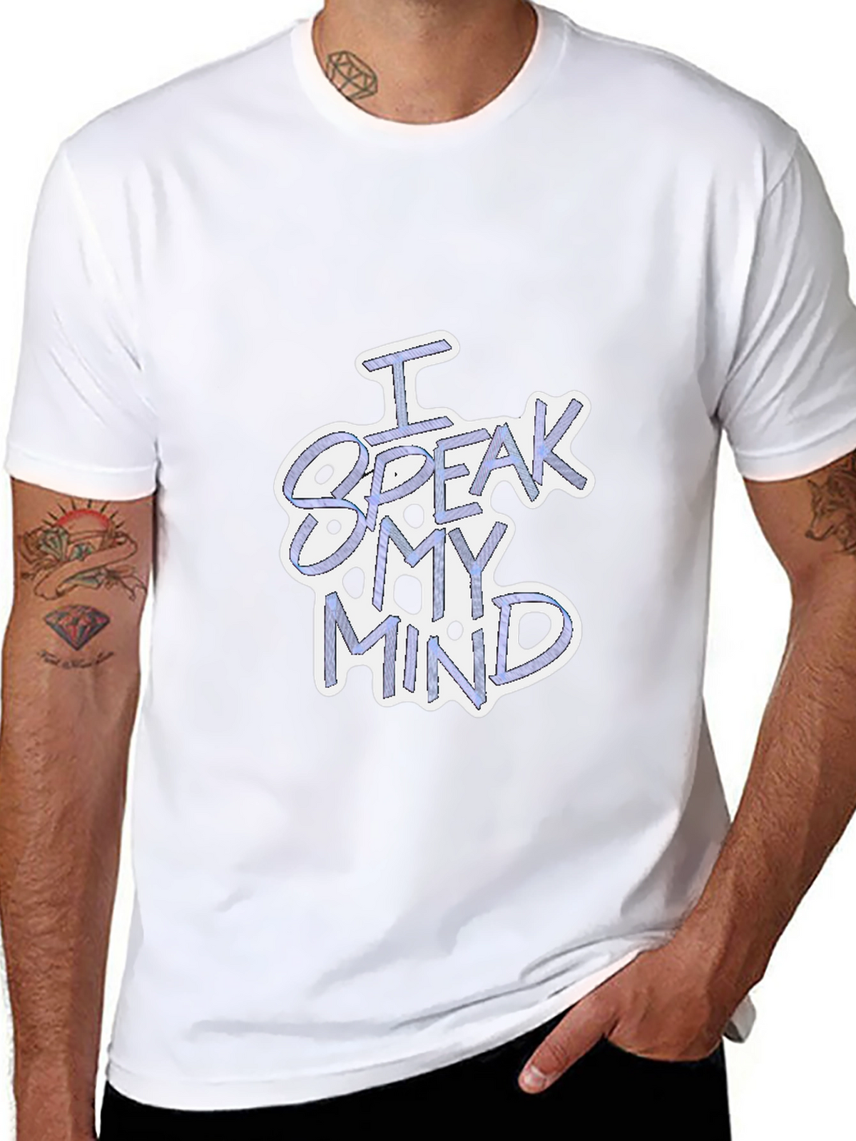 I Speak My Mind Black Graphic T-Shirt