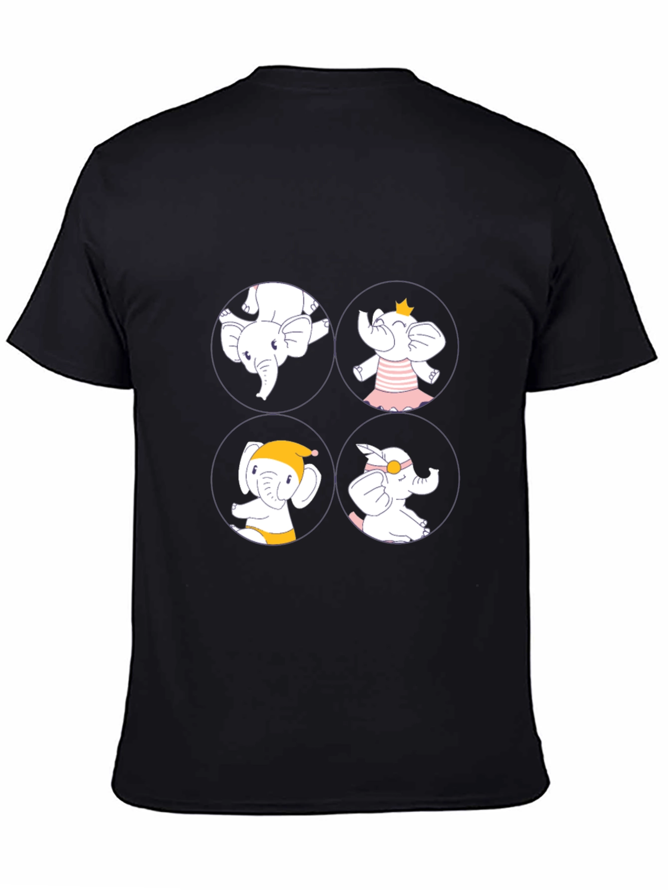 Elephant Cartoon T-Shirt Cute Design