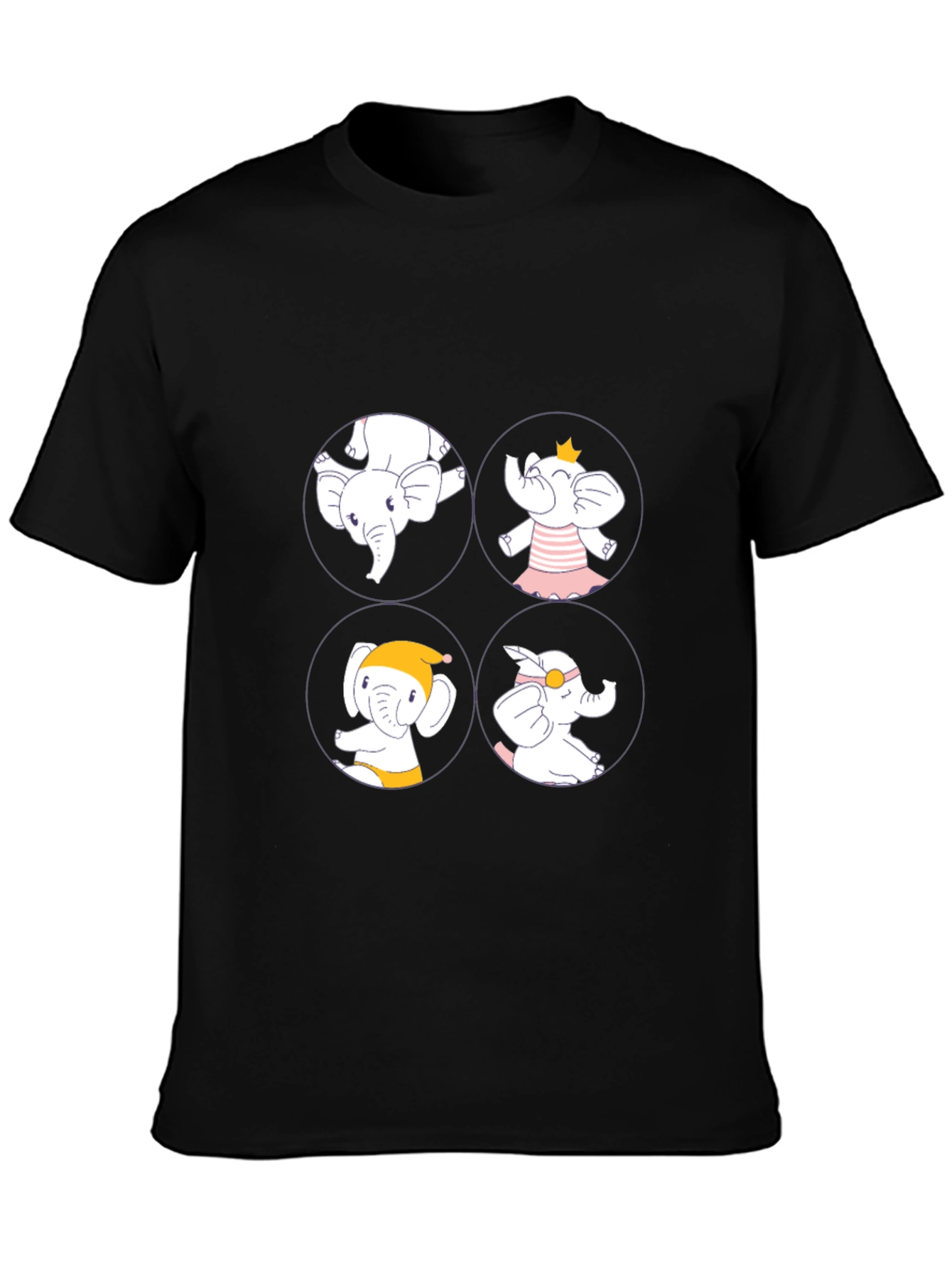 Elephant Cartoon T-Shirt Cute Design