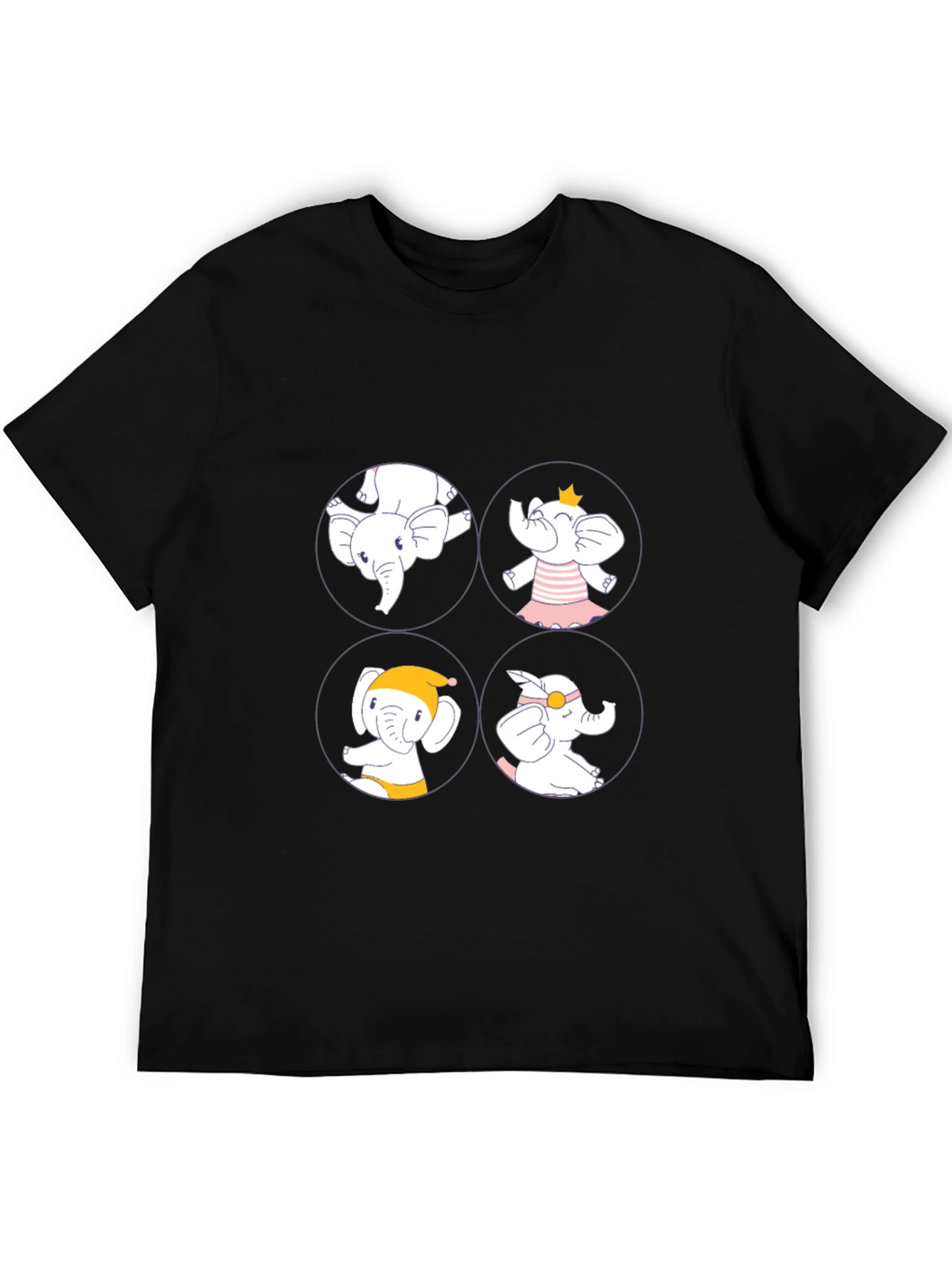 Elephant Cartoon T-Shirt Cute Design