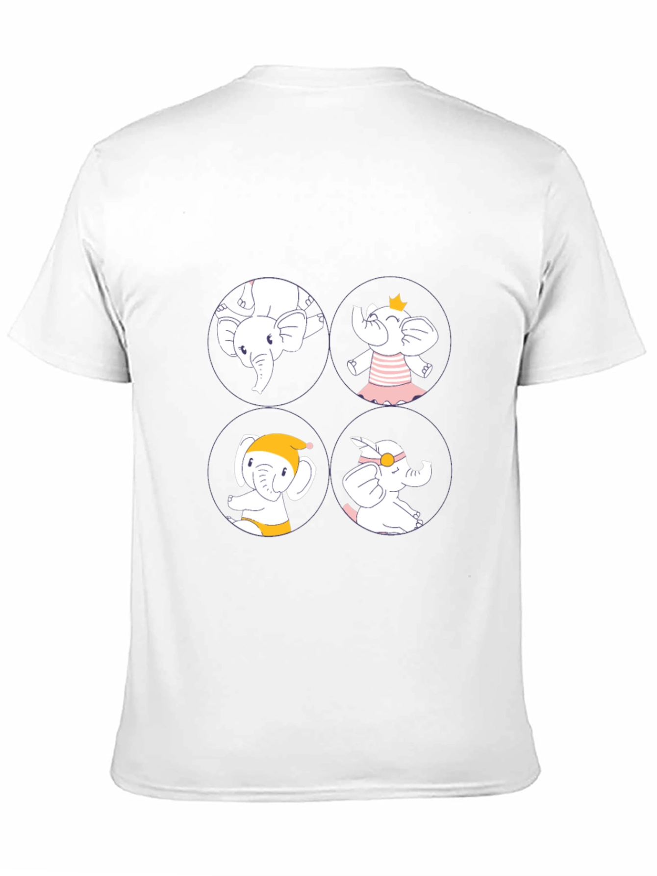 Elephant Cartoon T-Shirt Cute Design