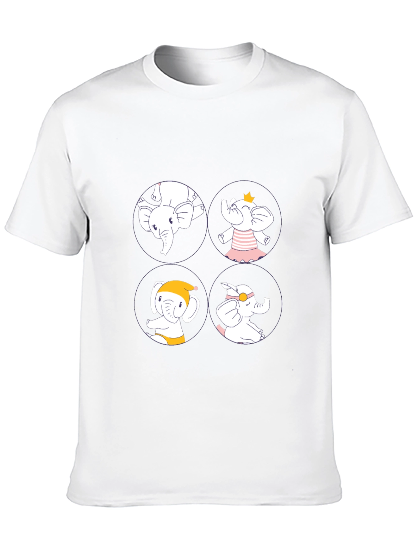 Elephant Cartoon T-Shirt Cute Design