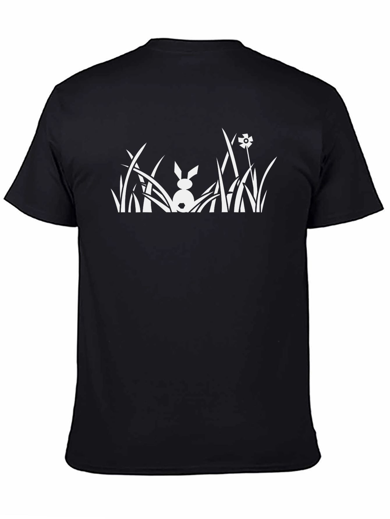 Black Bunny in Grass T-Shirt