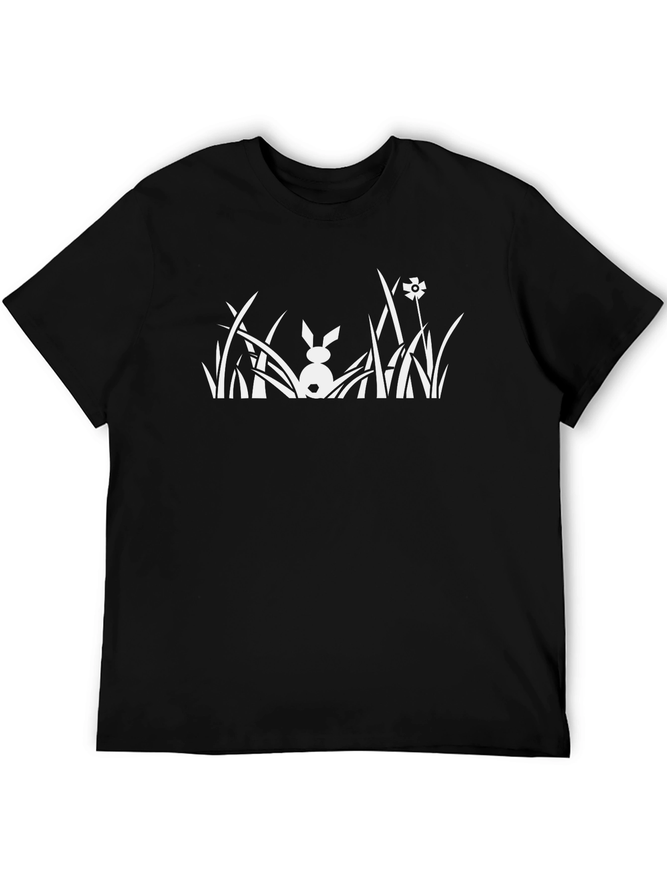 Black Bunny in Grass T-Shirt