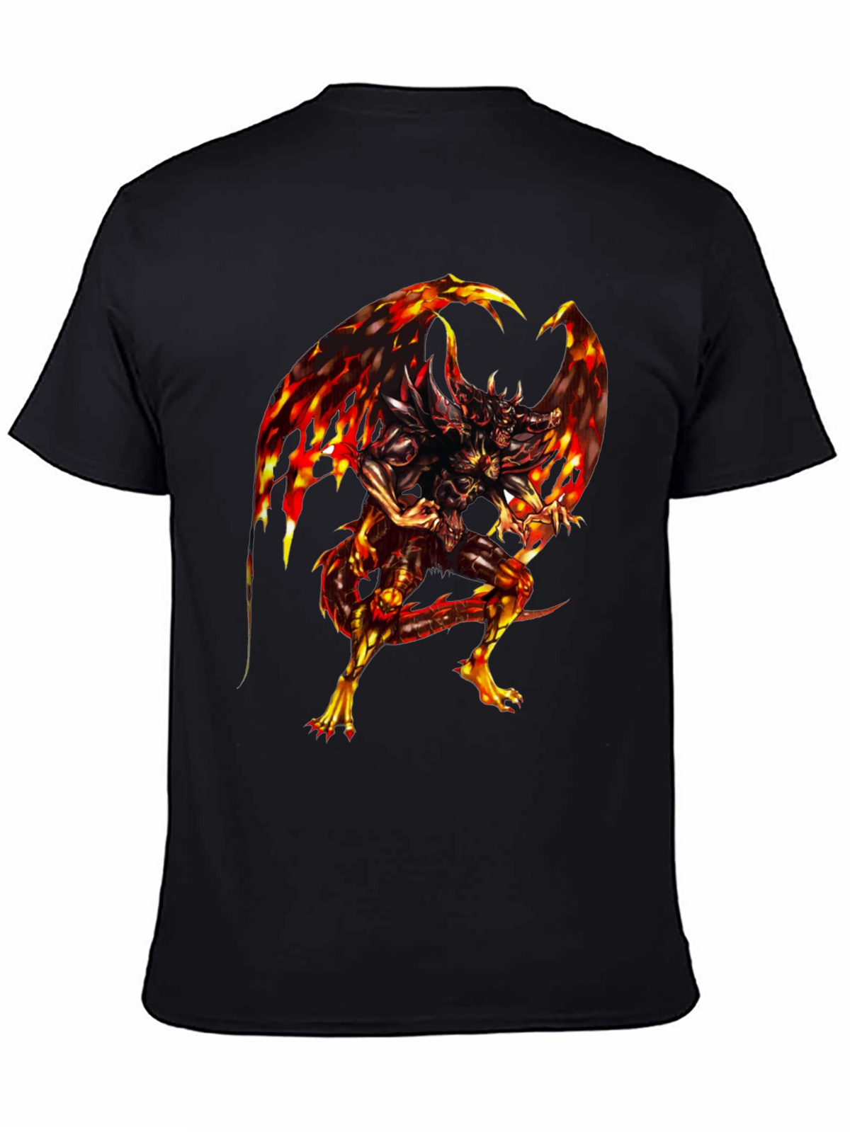 Fiery Dragon Graphic Black T-Shirt