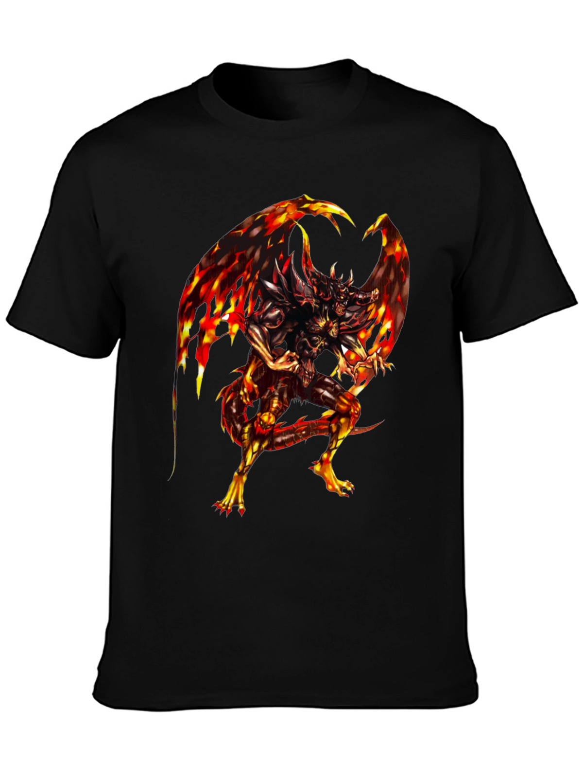 Fiery Dragon Graphic Black T-Shirt