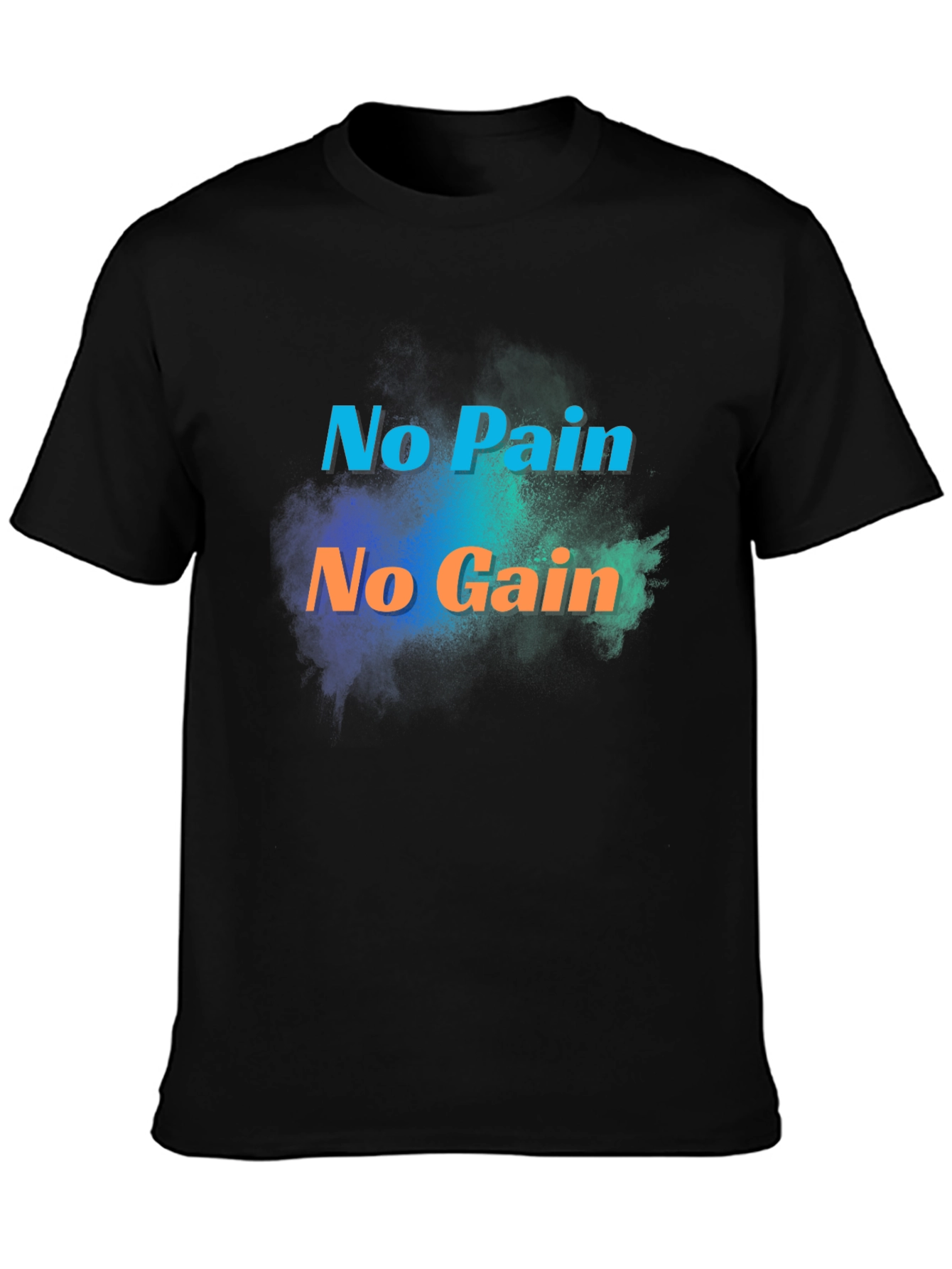 Motivational No Pain No Gain Black T-Shirt